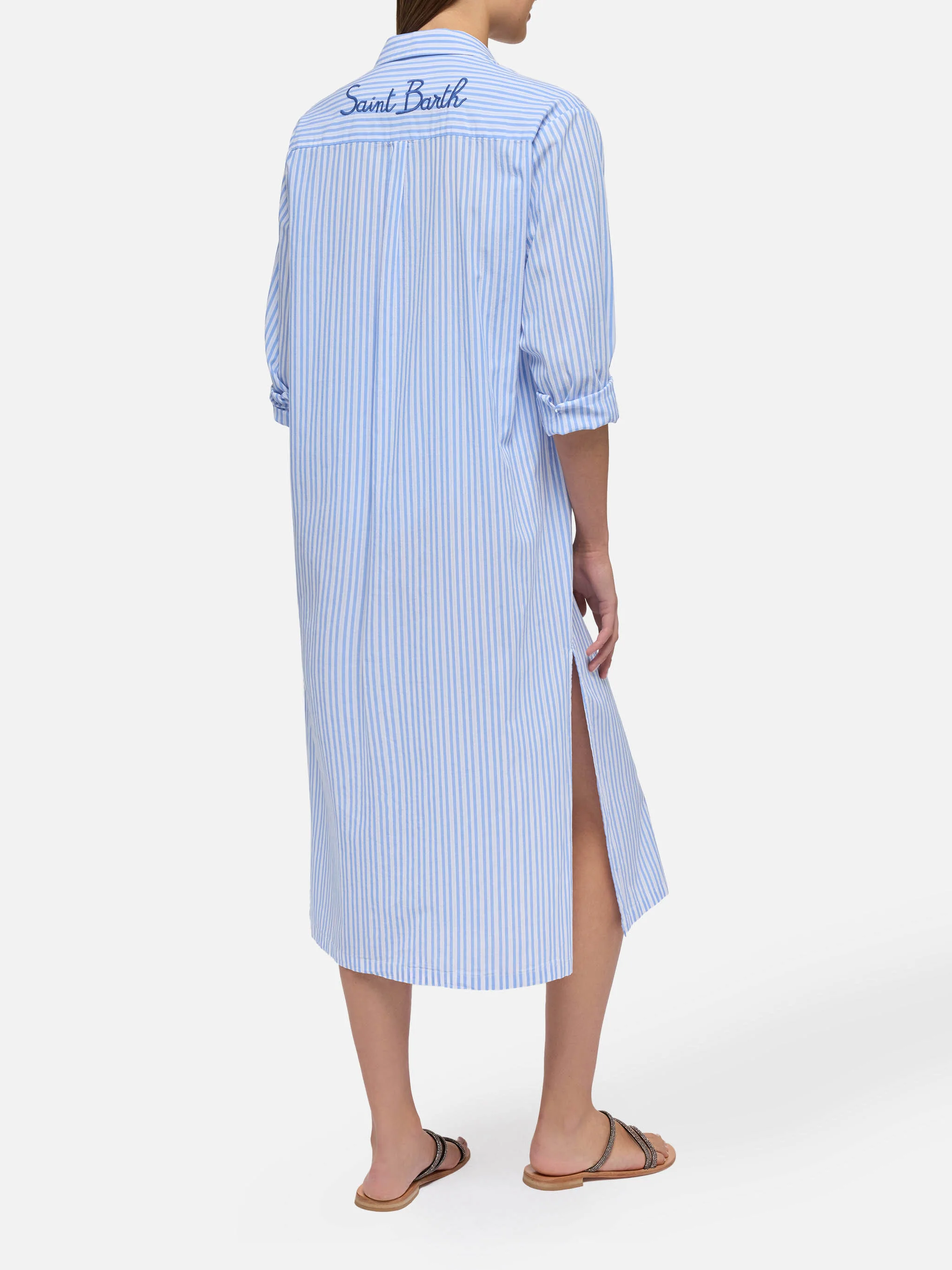 Adeline cotton maxi dress with striped print - Image 3