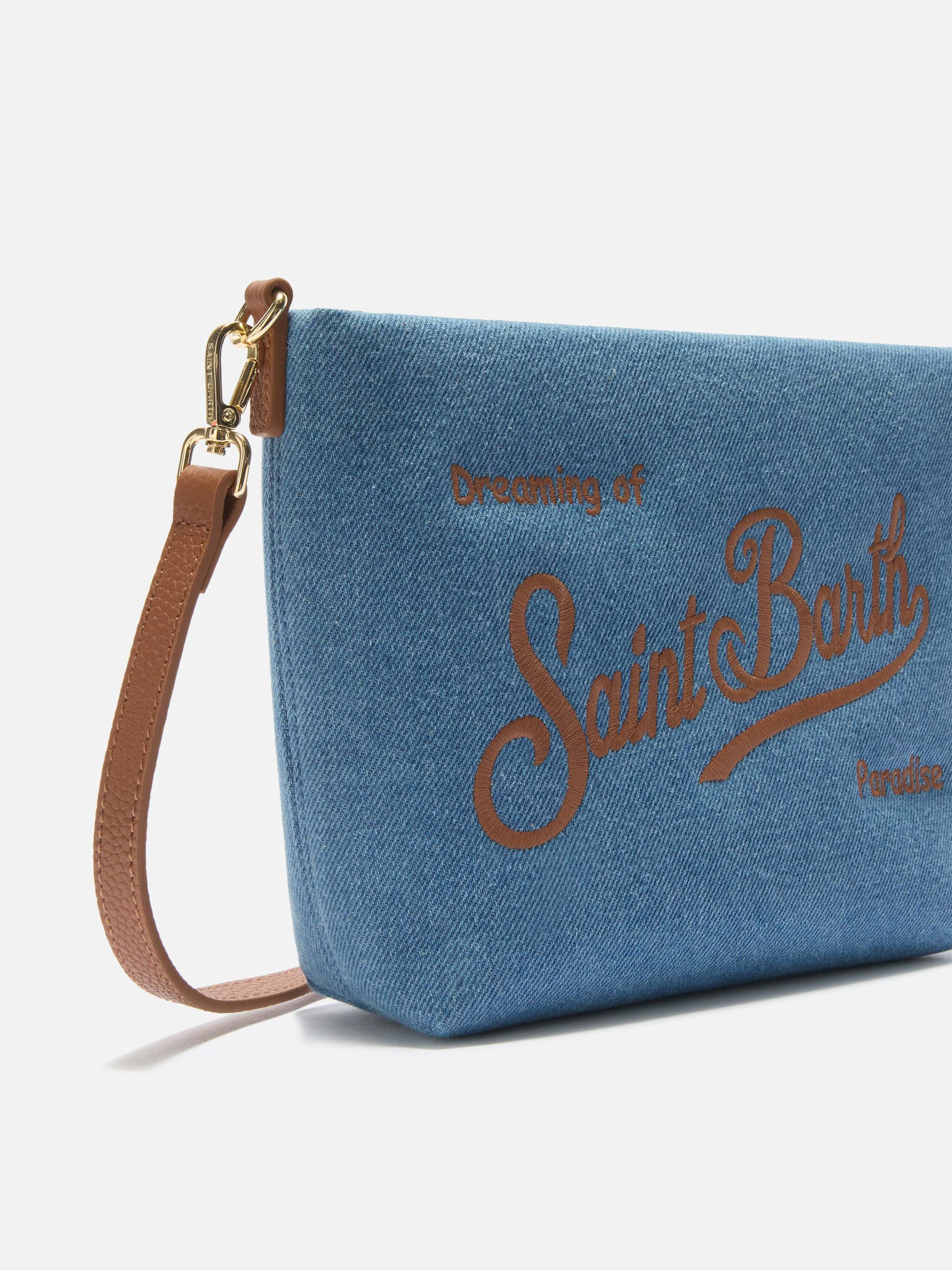 Aline bag in denim with leather details - Image 3