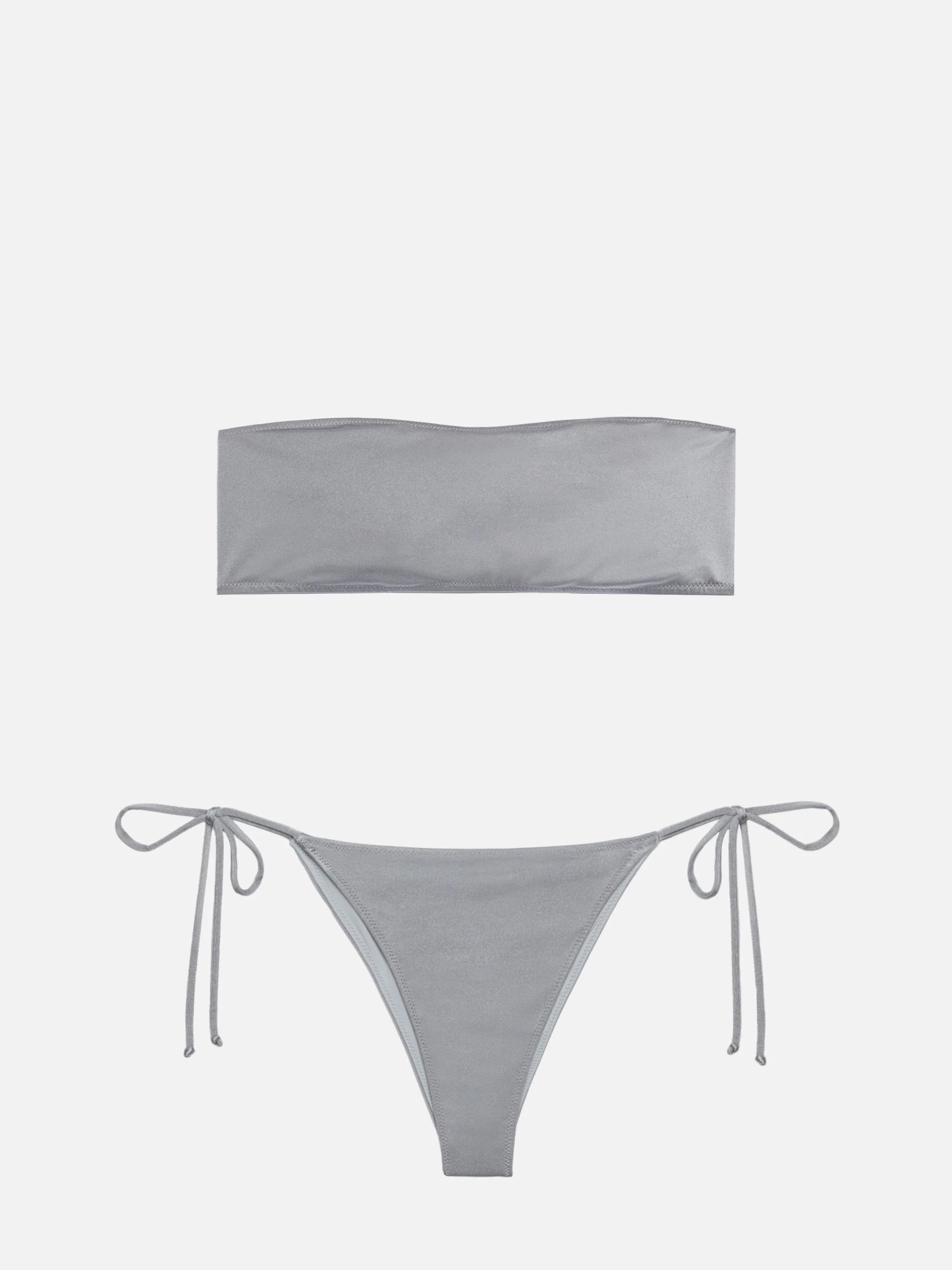 Bandeau bikini Rebby Marielle in shimmer grey