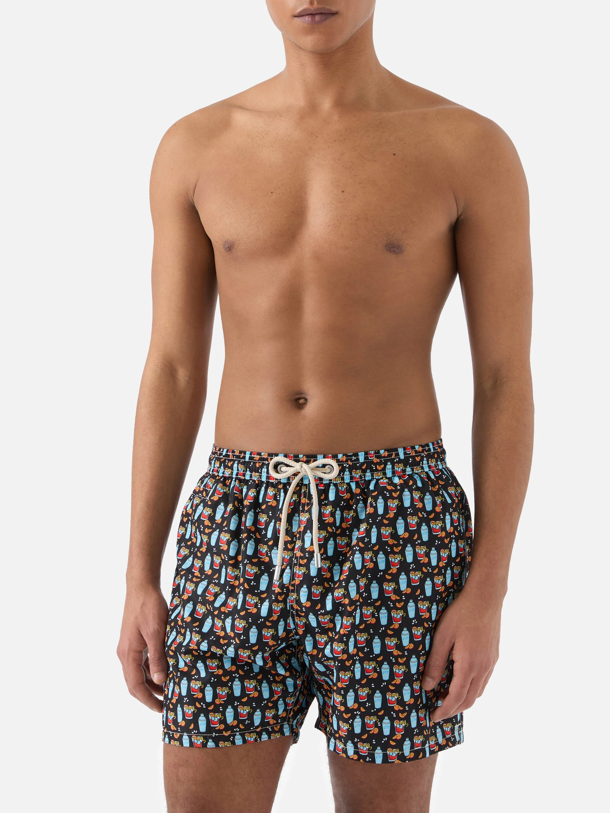 Black Lighting Micro swim shorts with negroni all-over print - Image 4