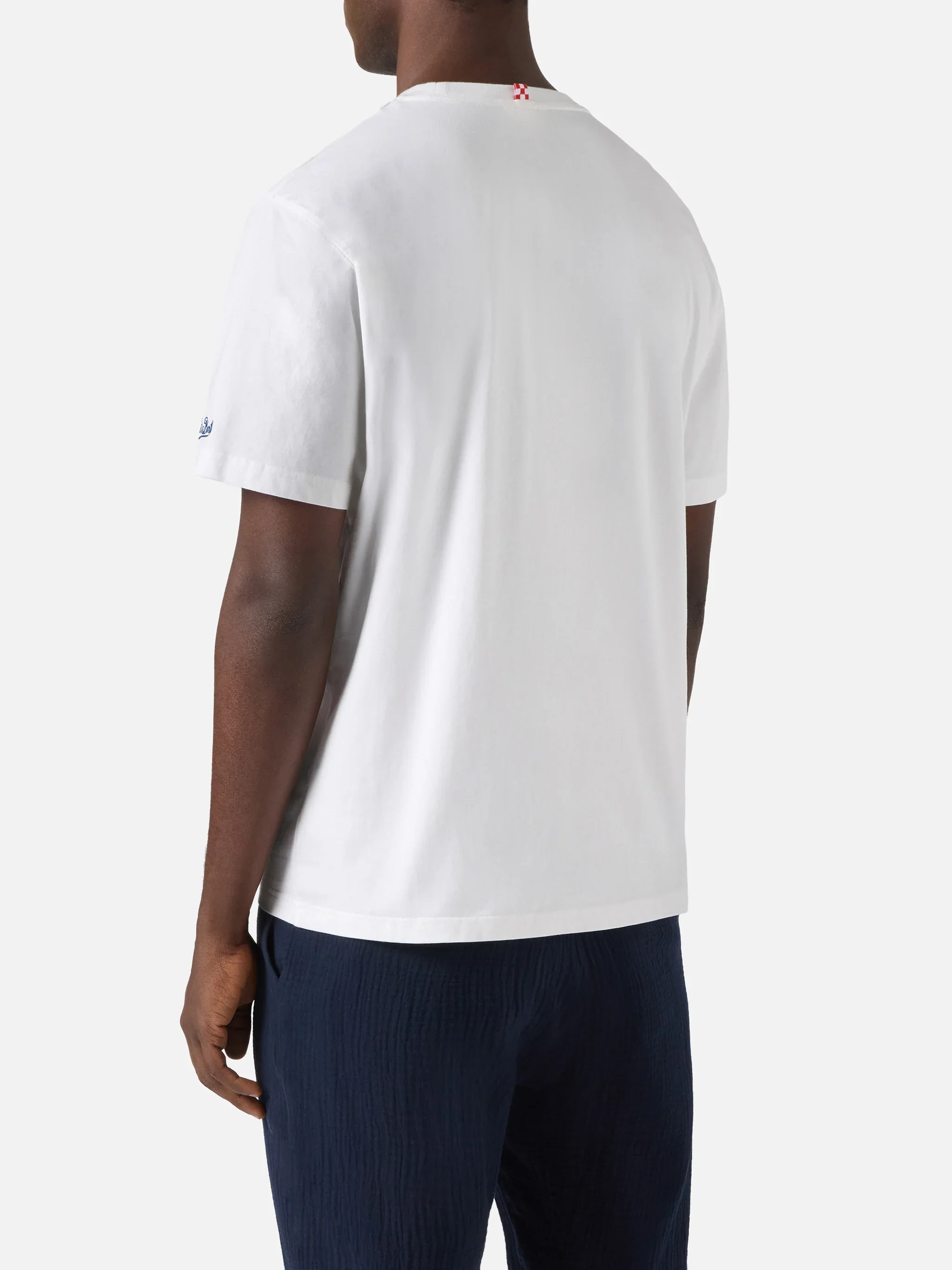 Blanche cotton t-shirt with Britto printed pocket | ©BRITTO SPECIAL EDITION - Image 3