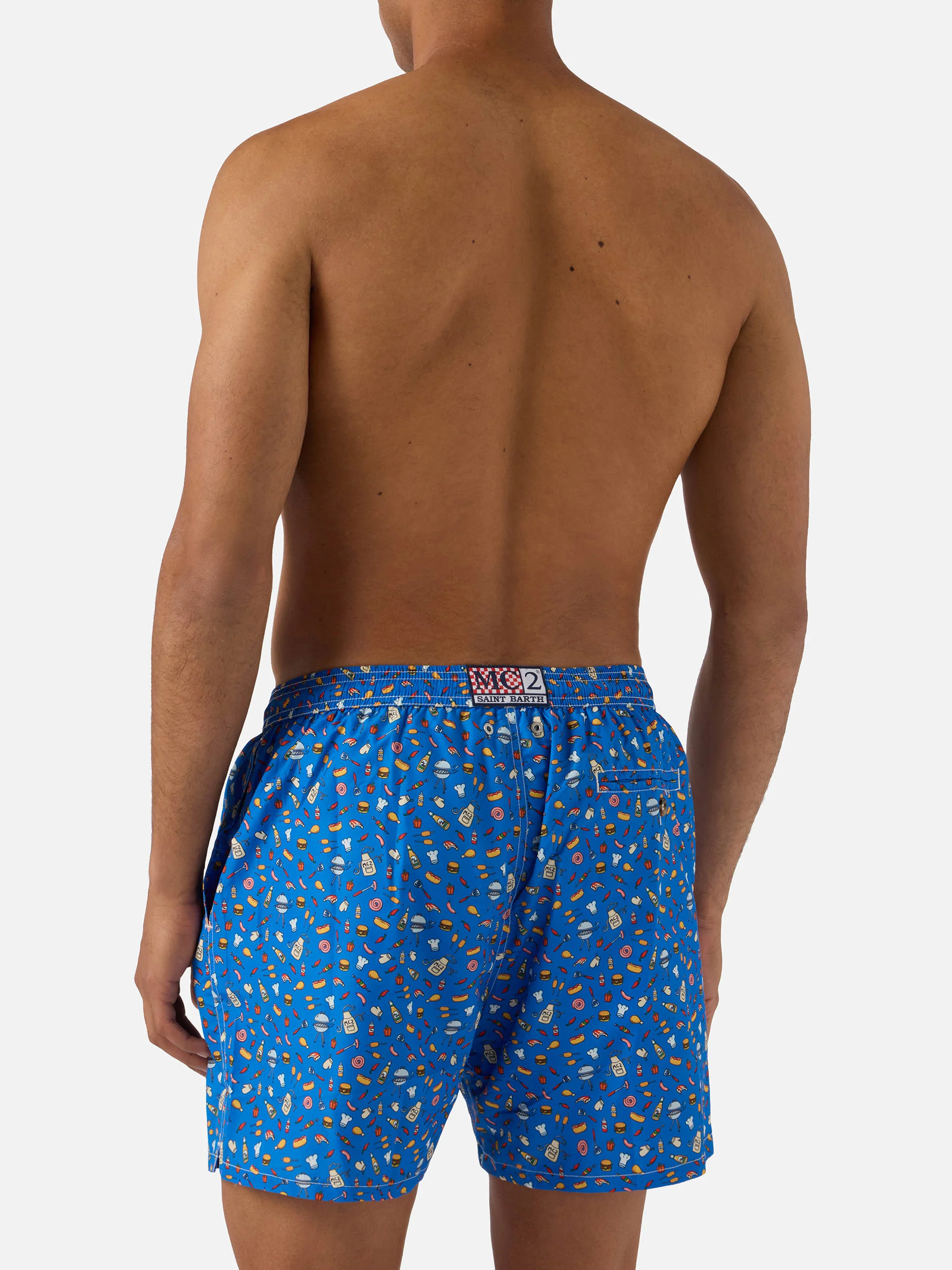 Bluette Lighting Micro swim shorts with street food all-over print - Image 5