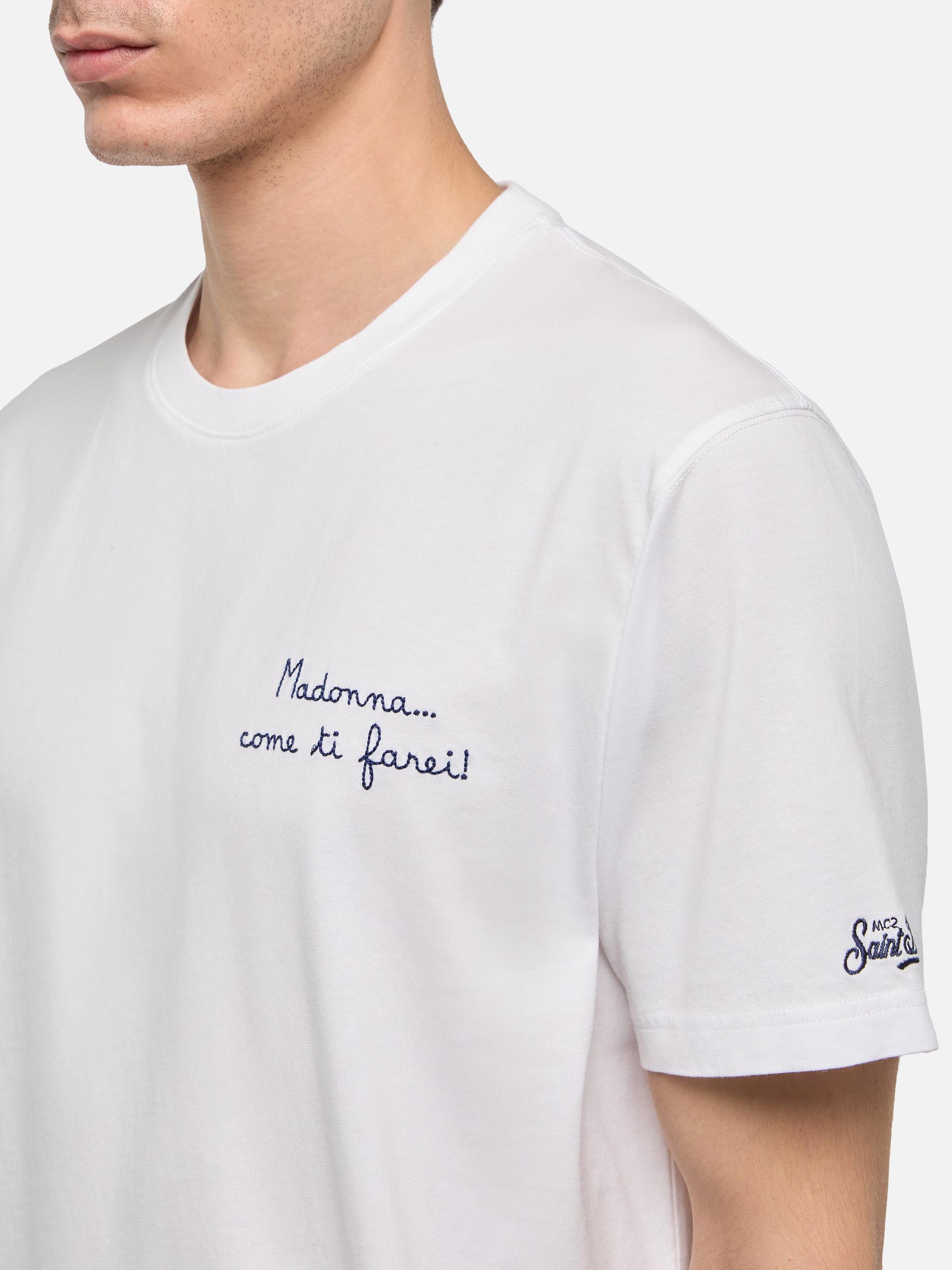 Classic fit cotton jersey t-shirt Portofino with Come ti farei! embroidery | SAPORE DI MARE SPECIAL EDITION