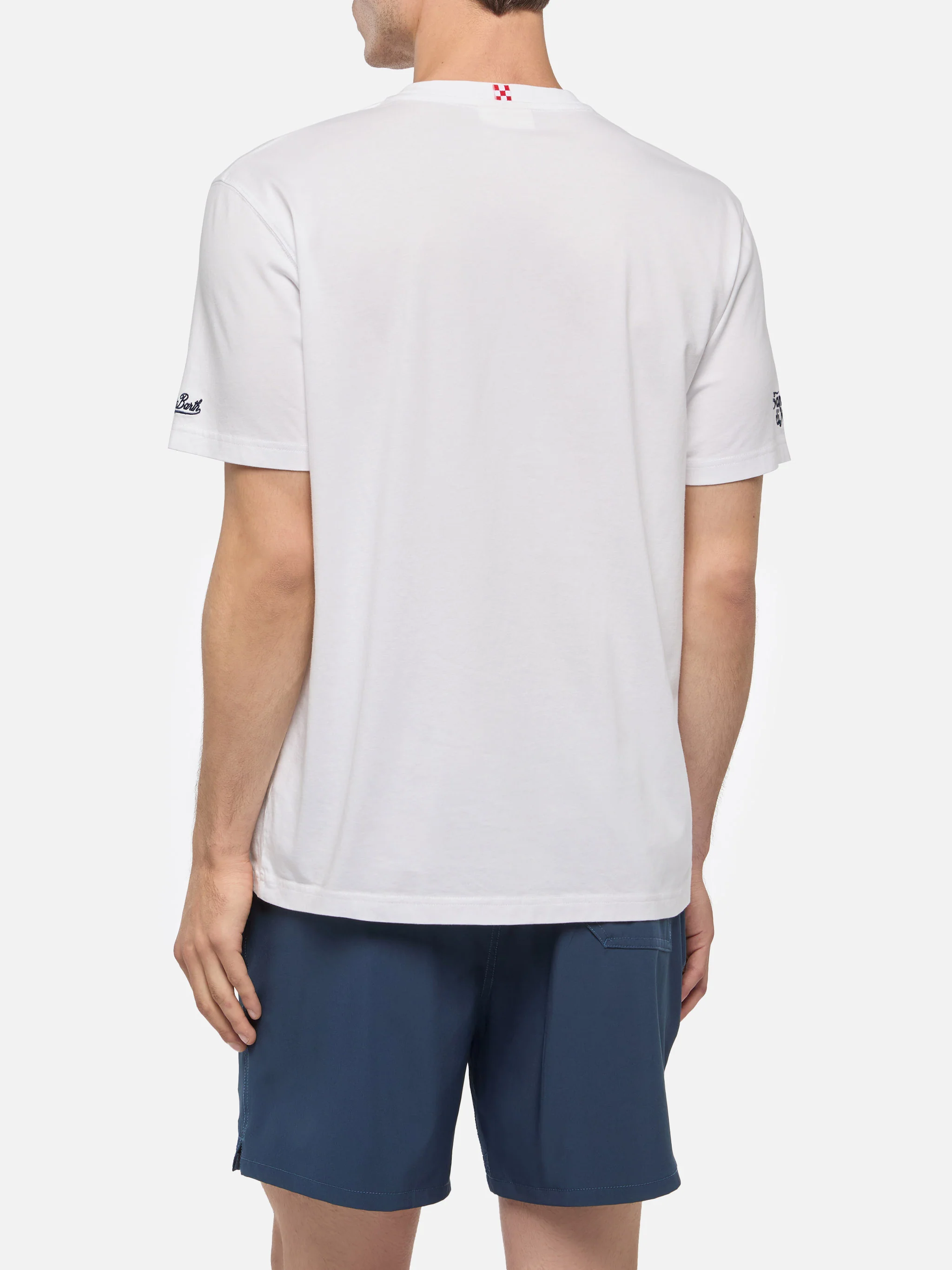Classic fit cotton jersey t-shirt Portofino with Come ti farei! embroidery | SAPORE DI MARE SPECIAL EDITION - Image 3
