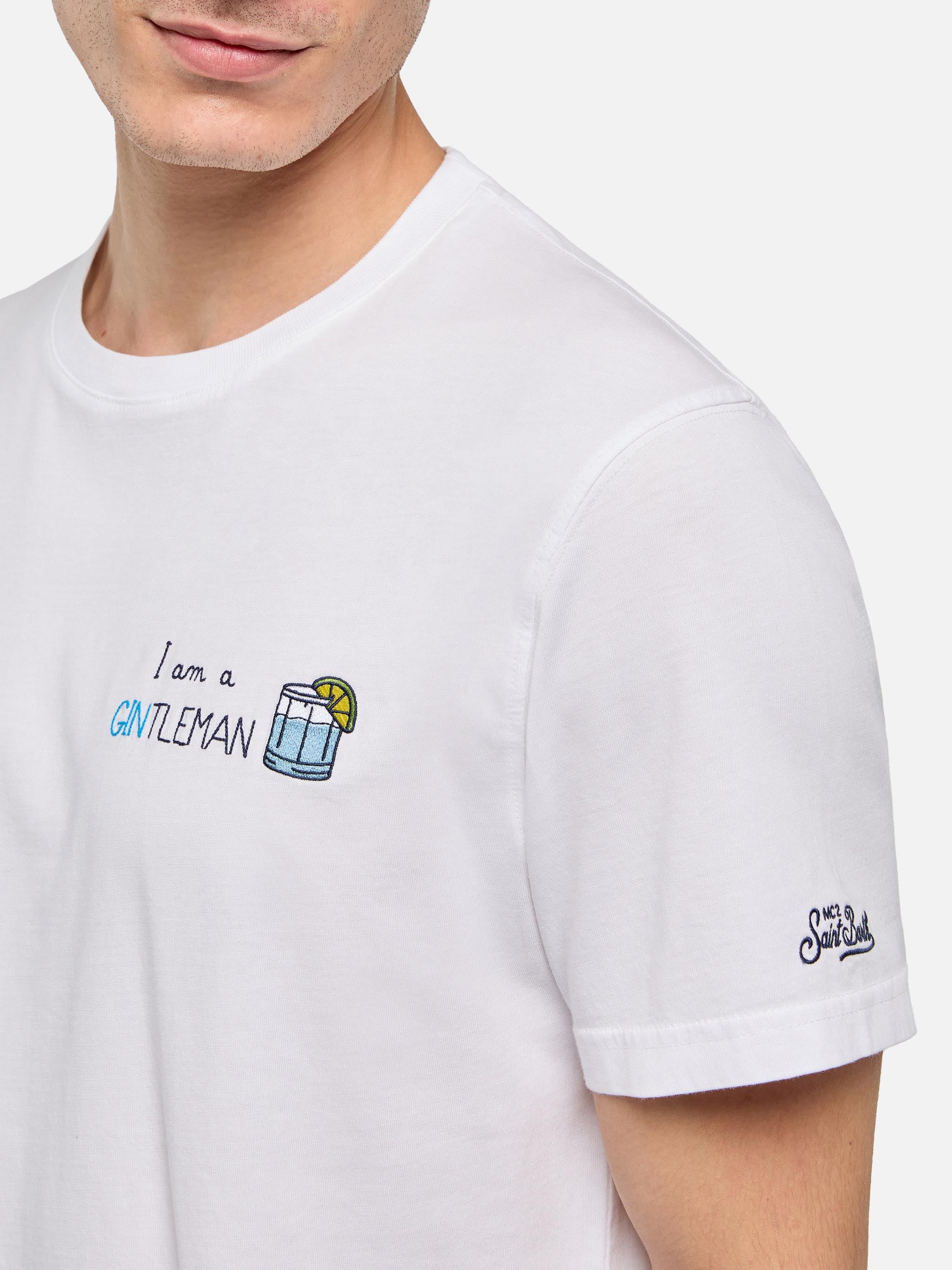 Portofino t-shirt with I am a GINtleman embroidery