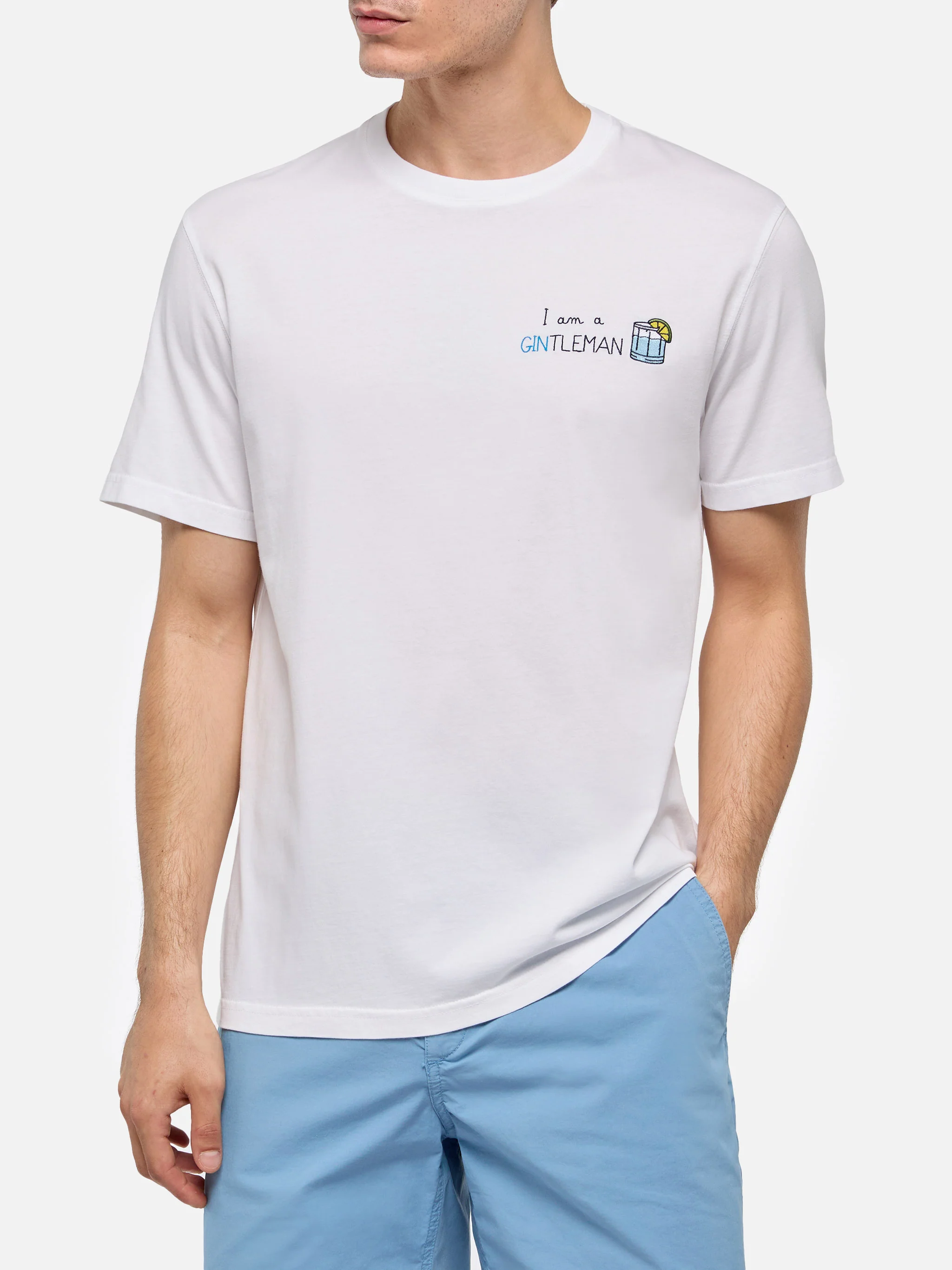 Portofino t-shirt with I am a GINtleman embroidery - Image 2