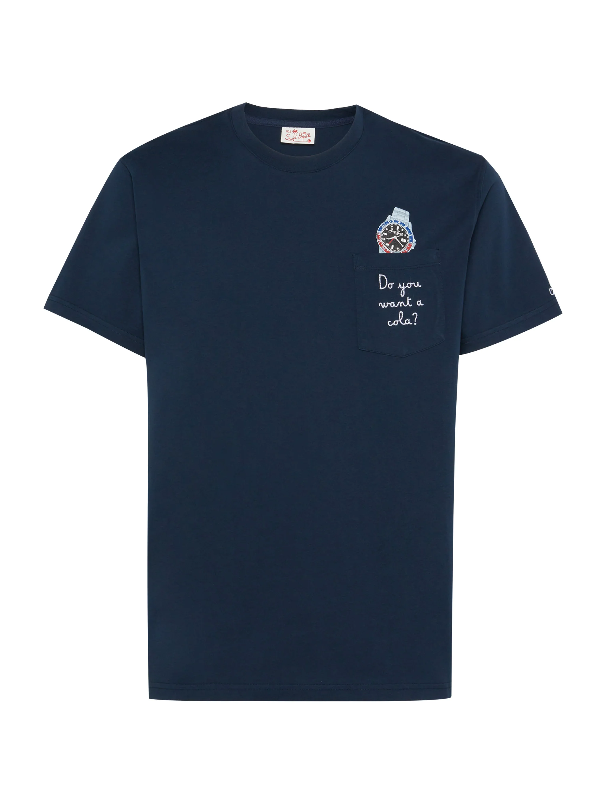 Cotton t-shirt Austin with embroidery and watch print - Image 4