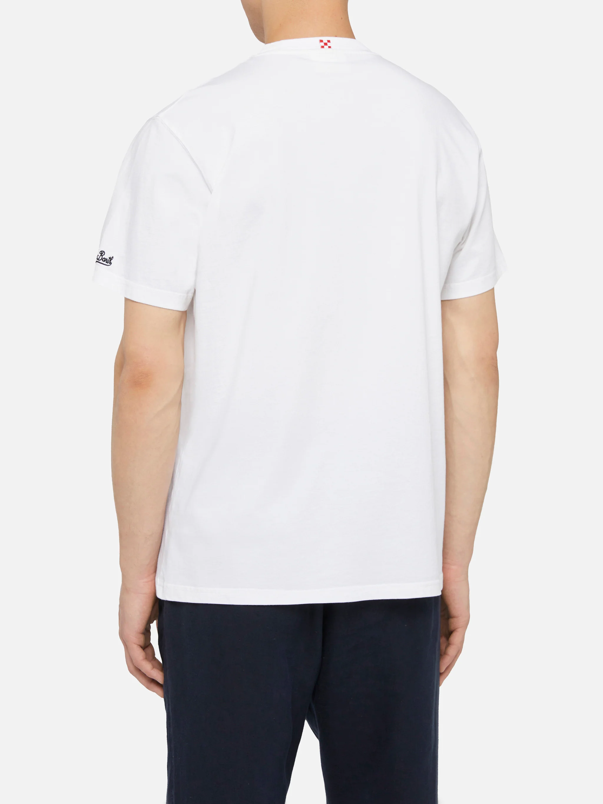 Cotton t-shirt Austin with embroidery and watch print - Image 3