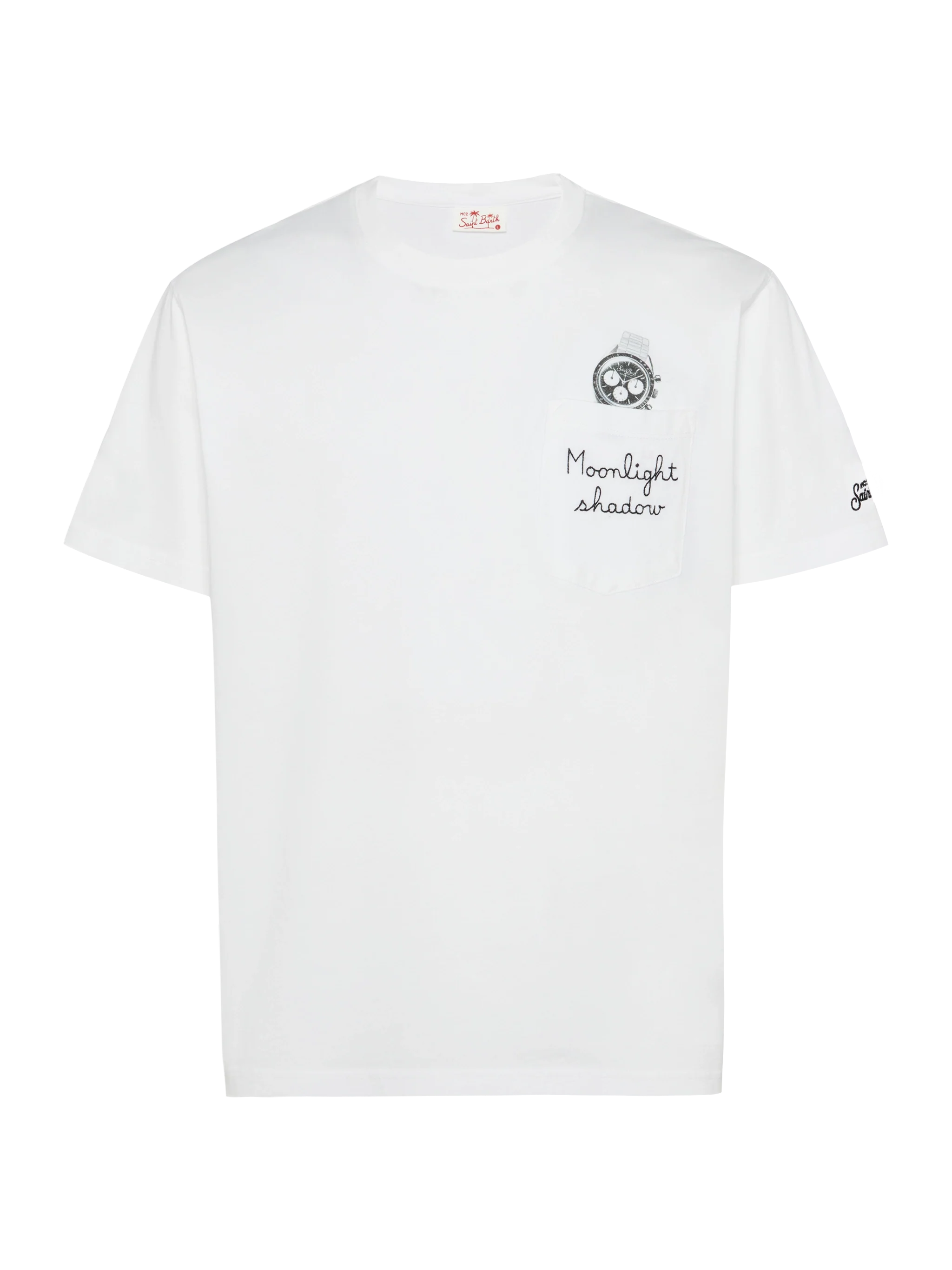 Cotton t-shirt Austin with embroidery and watch print - Image 4