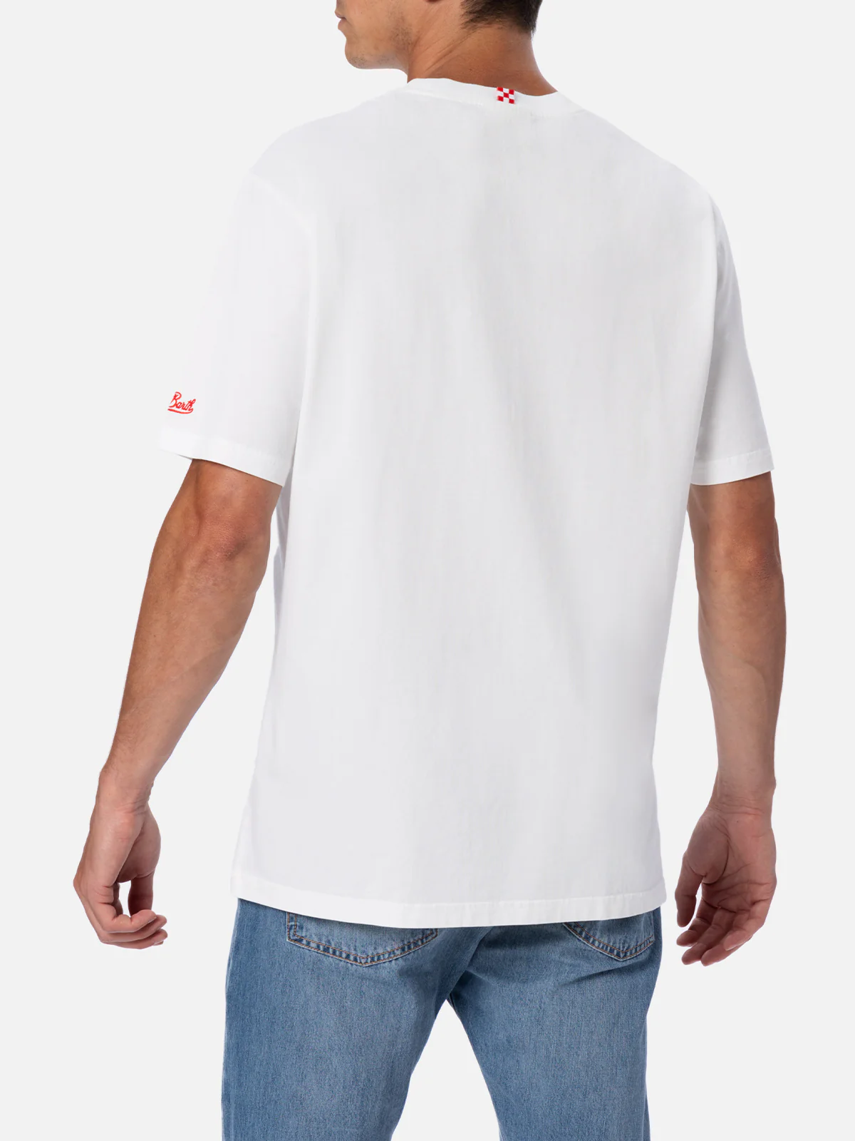 Cotton t-shirt Austin with embroidery and watch print - Image 3