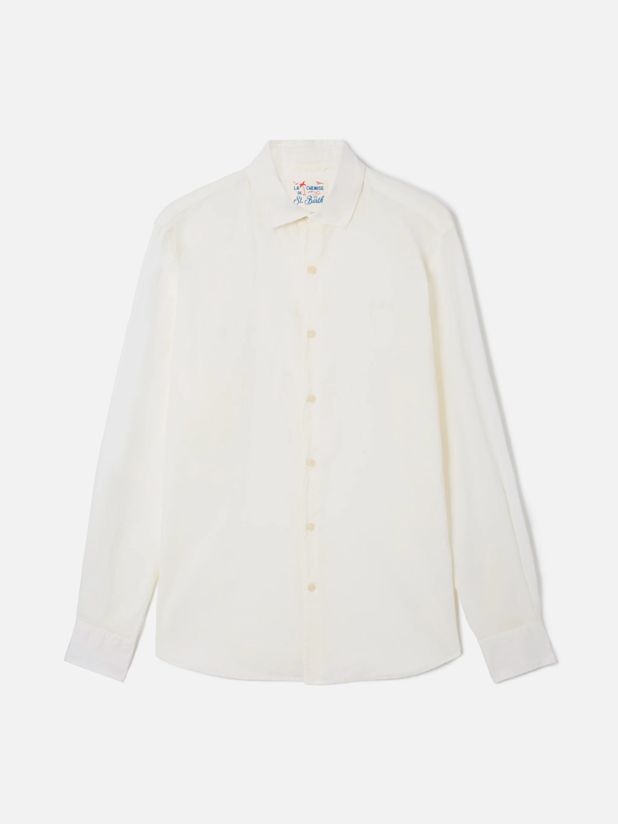 Cream Chemise Ice shirt in pure cotton voile - Image 4