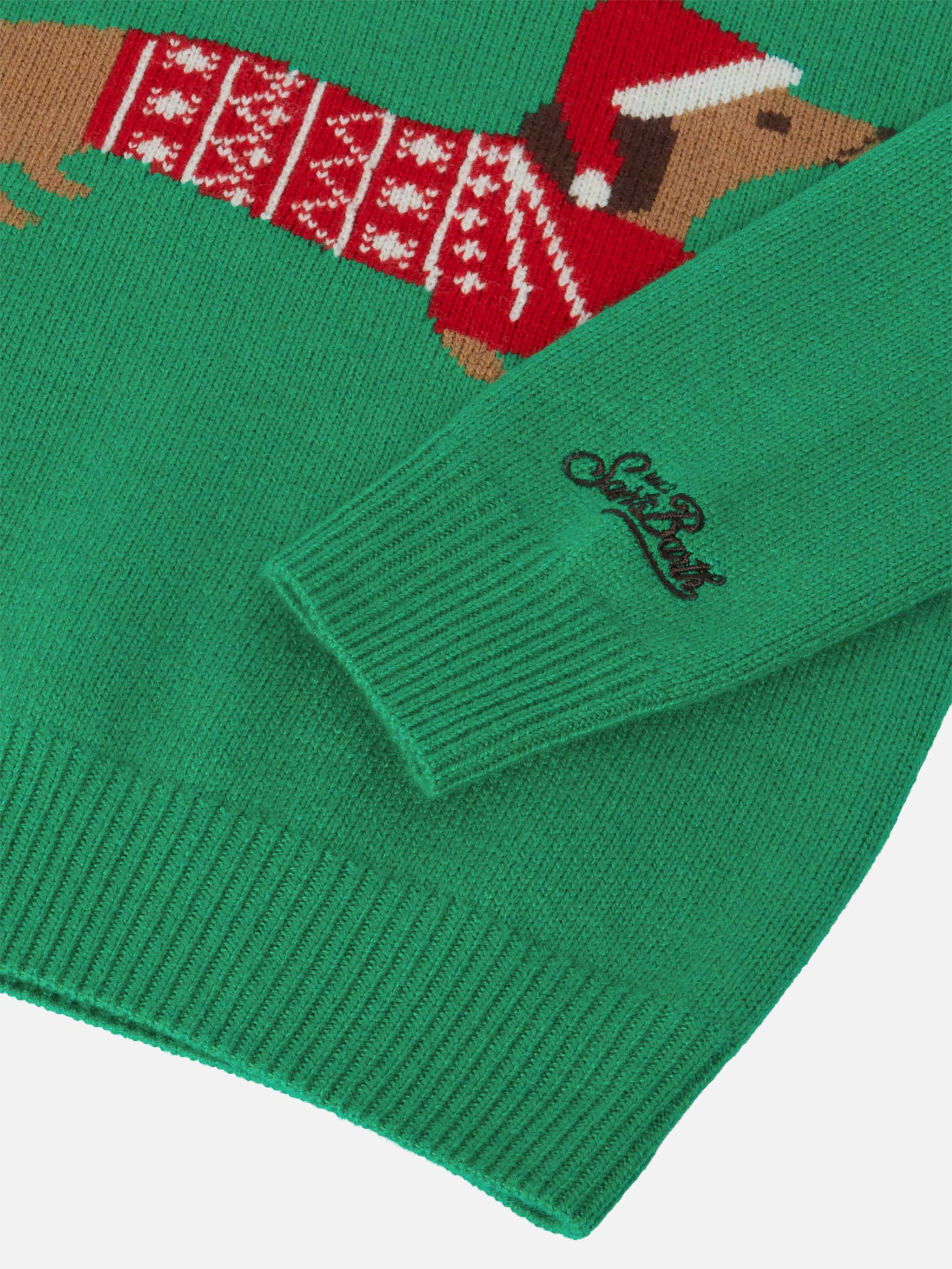 Crewneck Douglas with Christmas dog jacquard - Image 3