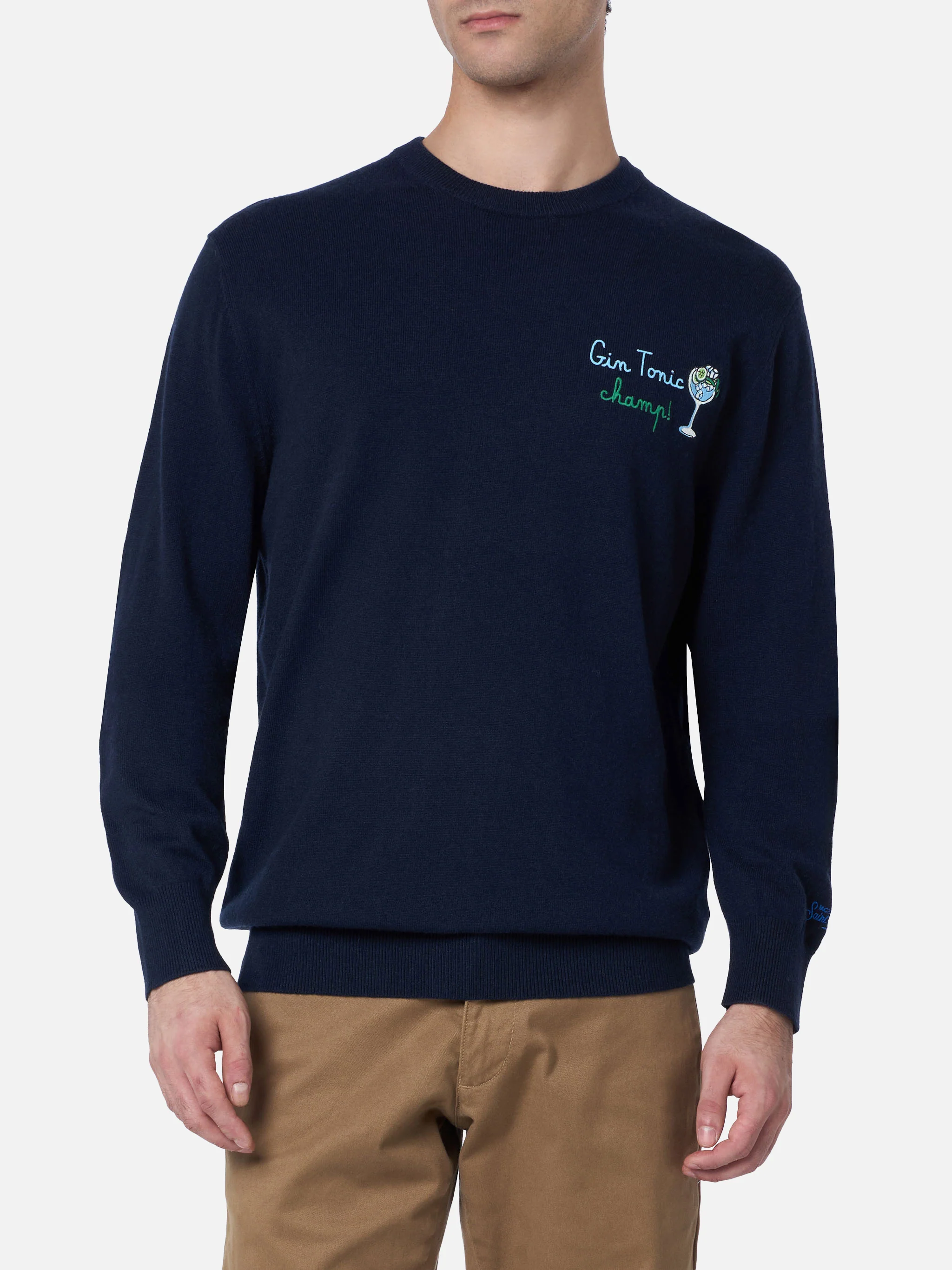 Crewneck Heron with Gin tonic champ embroidery - Image 2