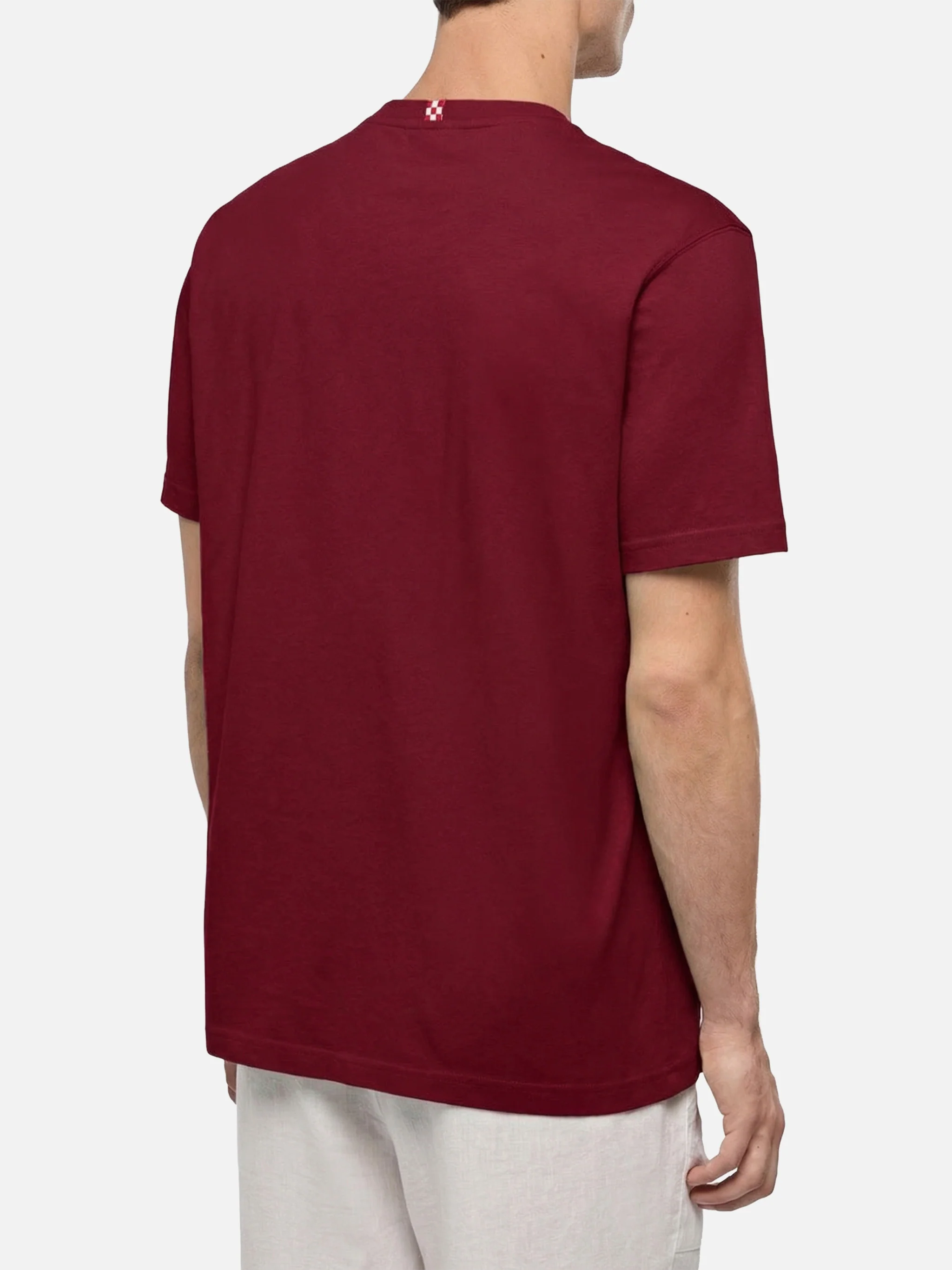 Dover bordeaux cotton jersey t-shirt with St. Barth embroidery - Image 4