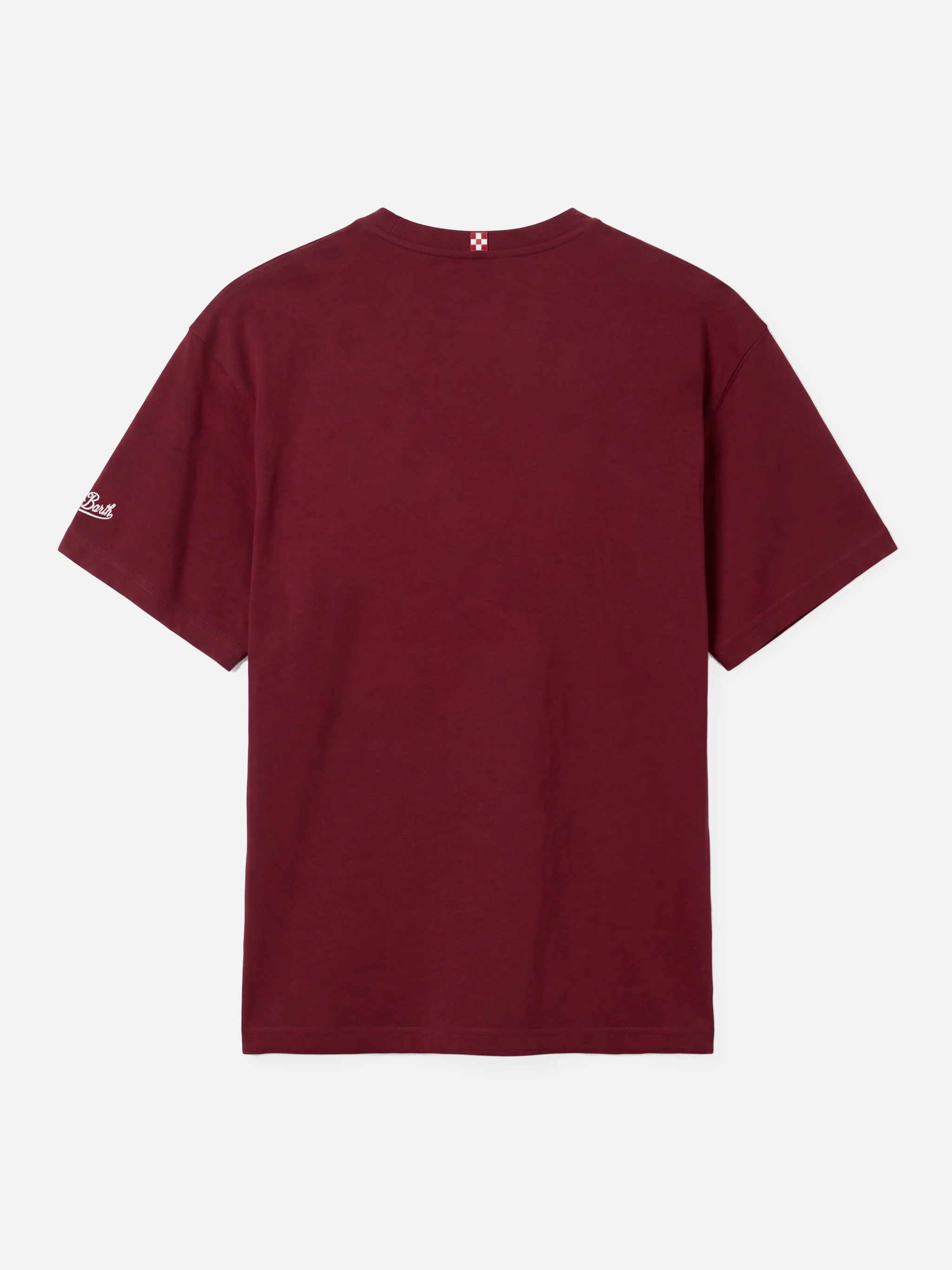 Dover bordeaux cotton jersey t-shirt with St. Barth embroidery - Image 5