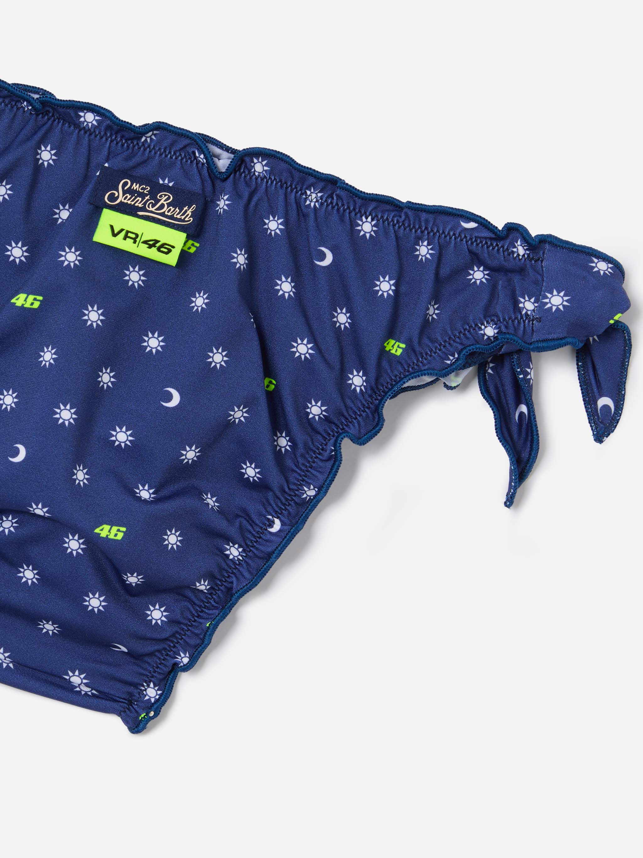 Emy navy blue bandeau bikini with VR46 print | VR46 SPECIAL EDITION - Image 3
