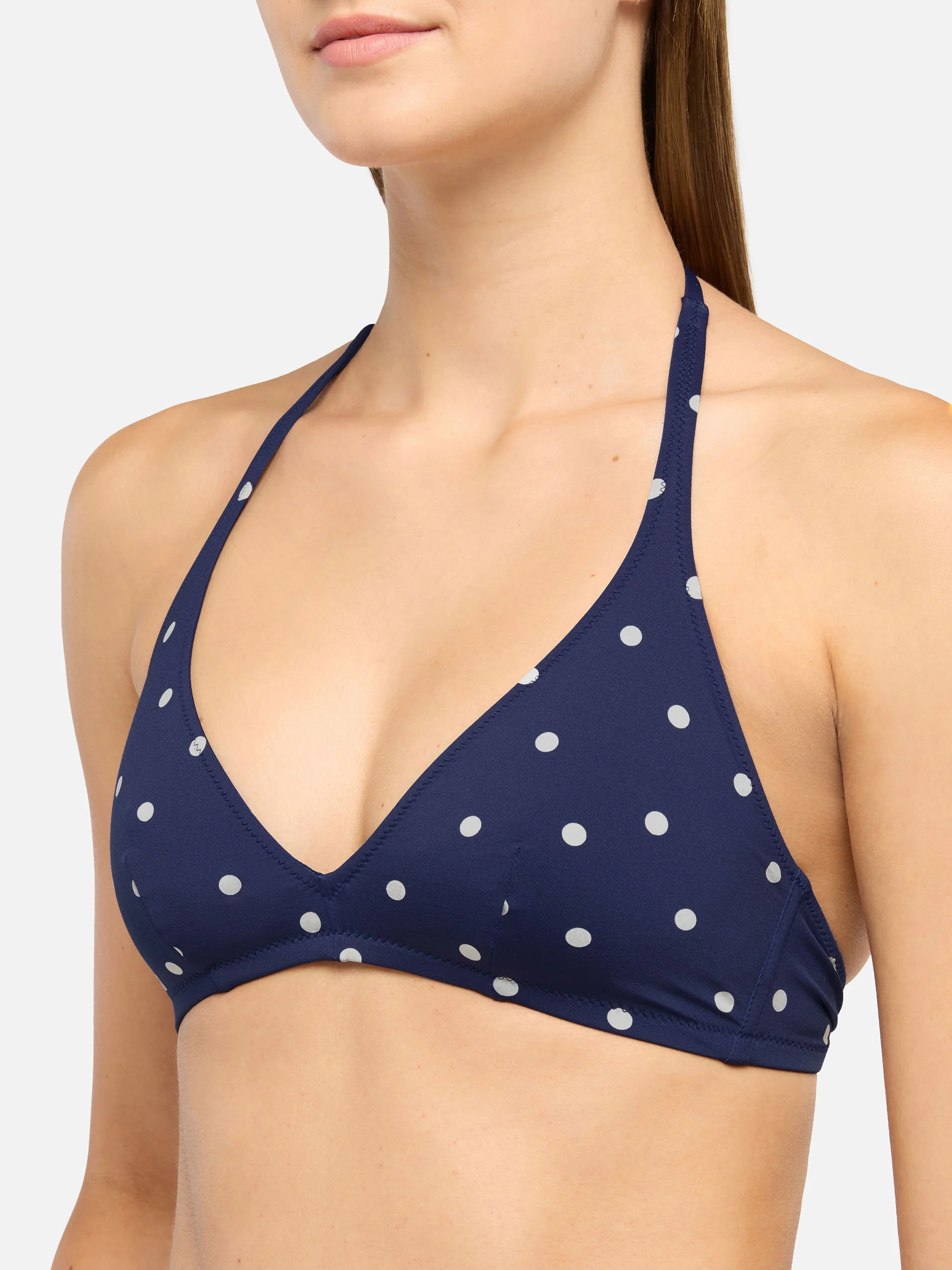Gaia triangle bralette top with polka dots print - Image 2