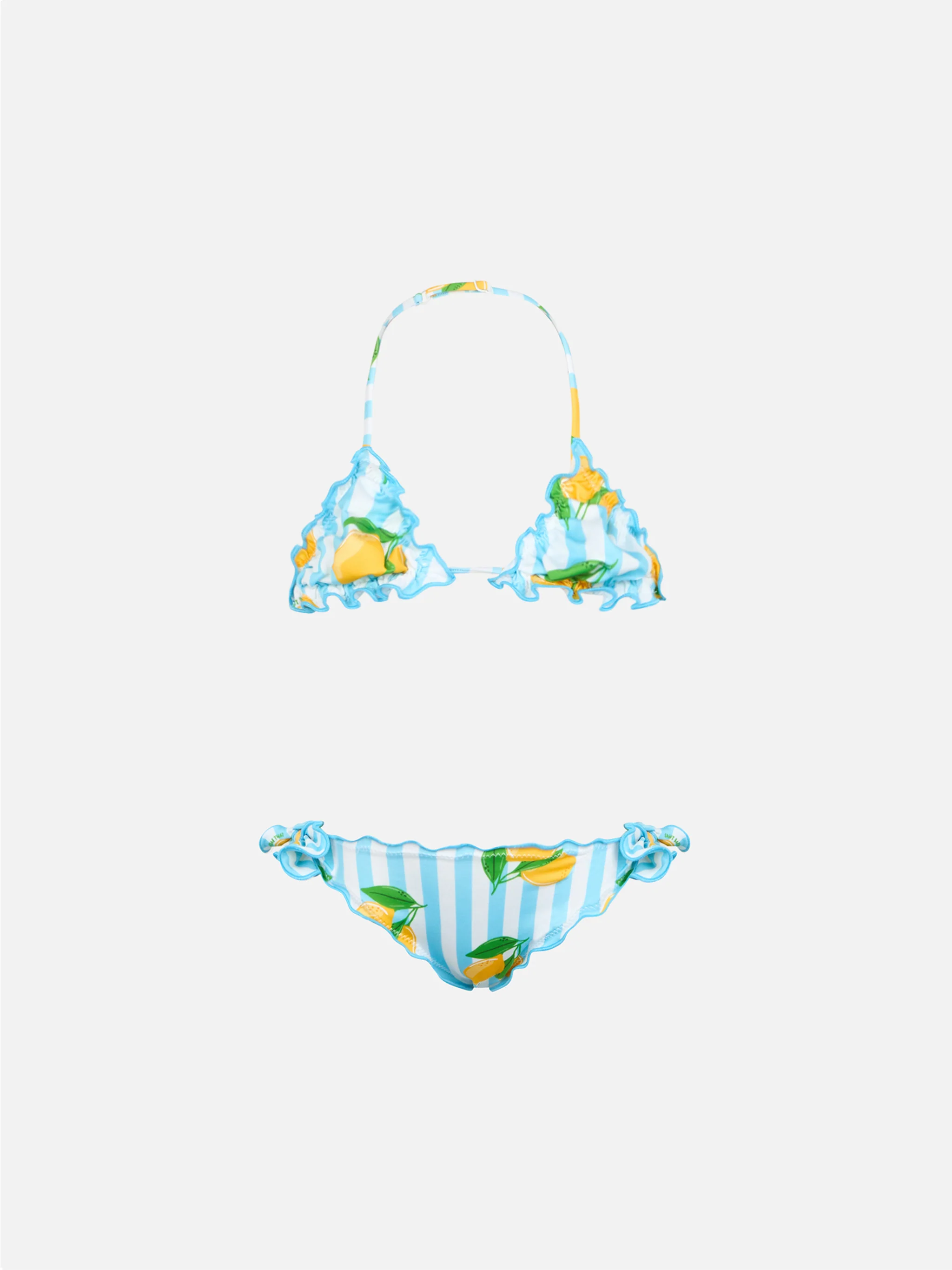 Girl classic triangle bikini Cris with lemon print
