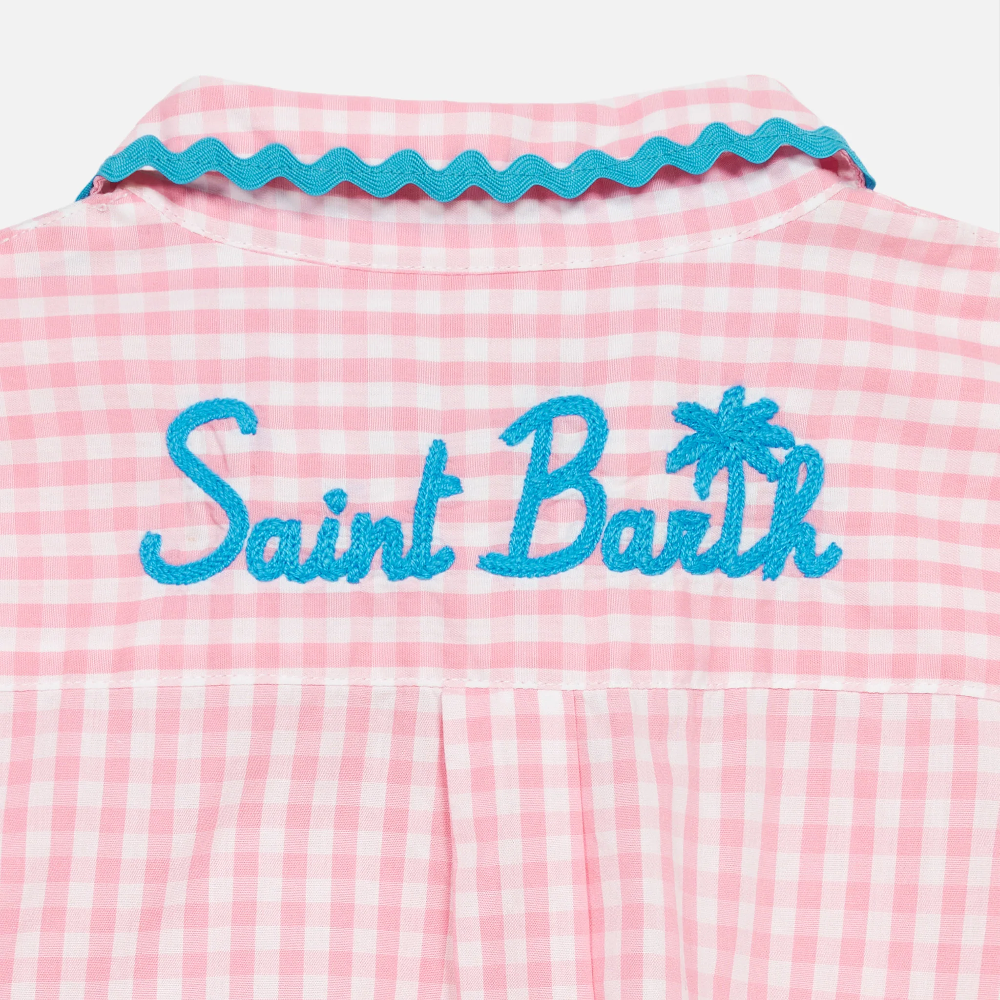 Girl shirt with gingham print - Image 3