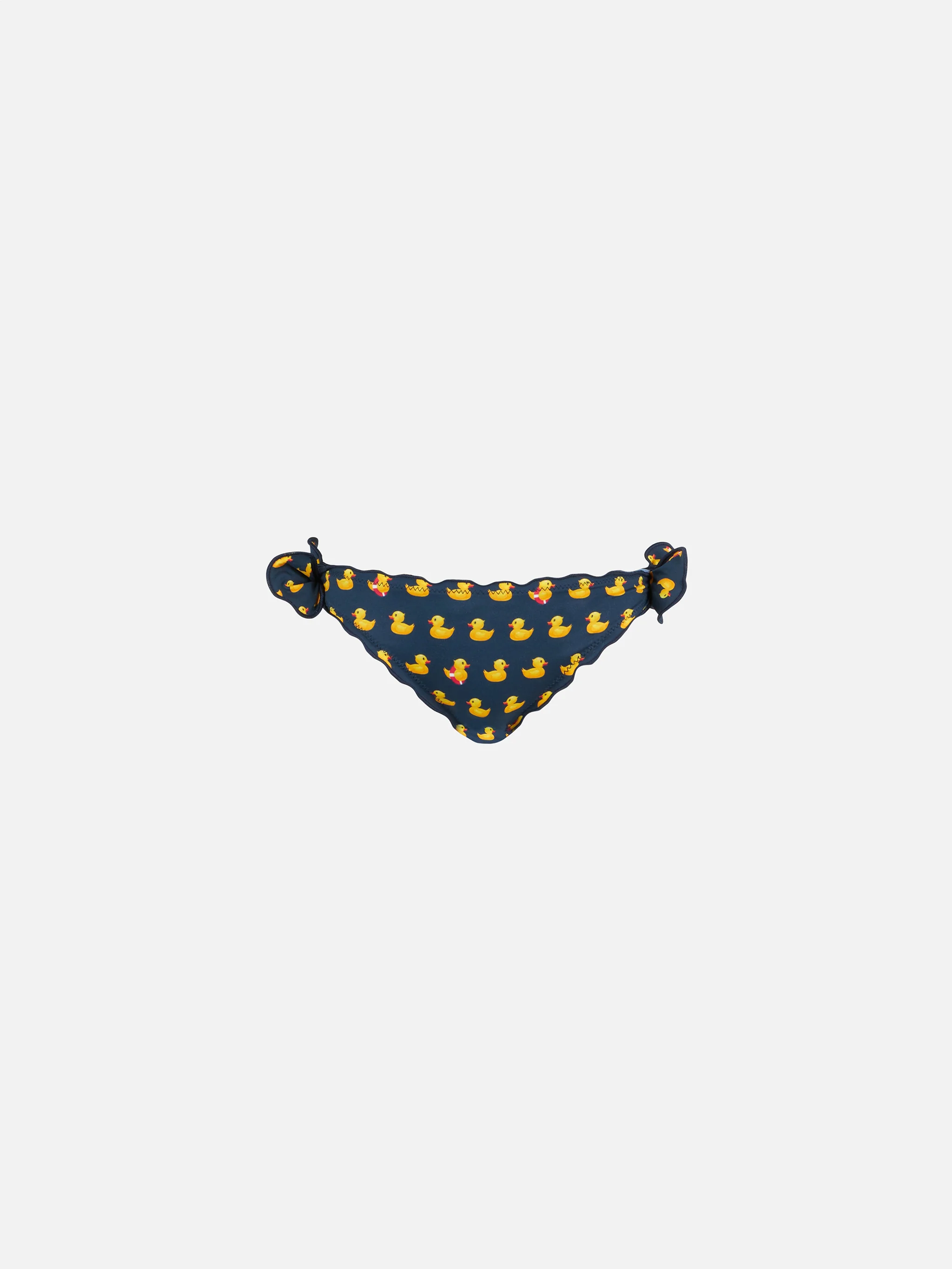Girl swim briefs with ducky print