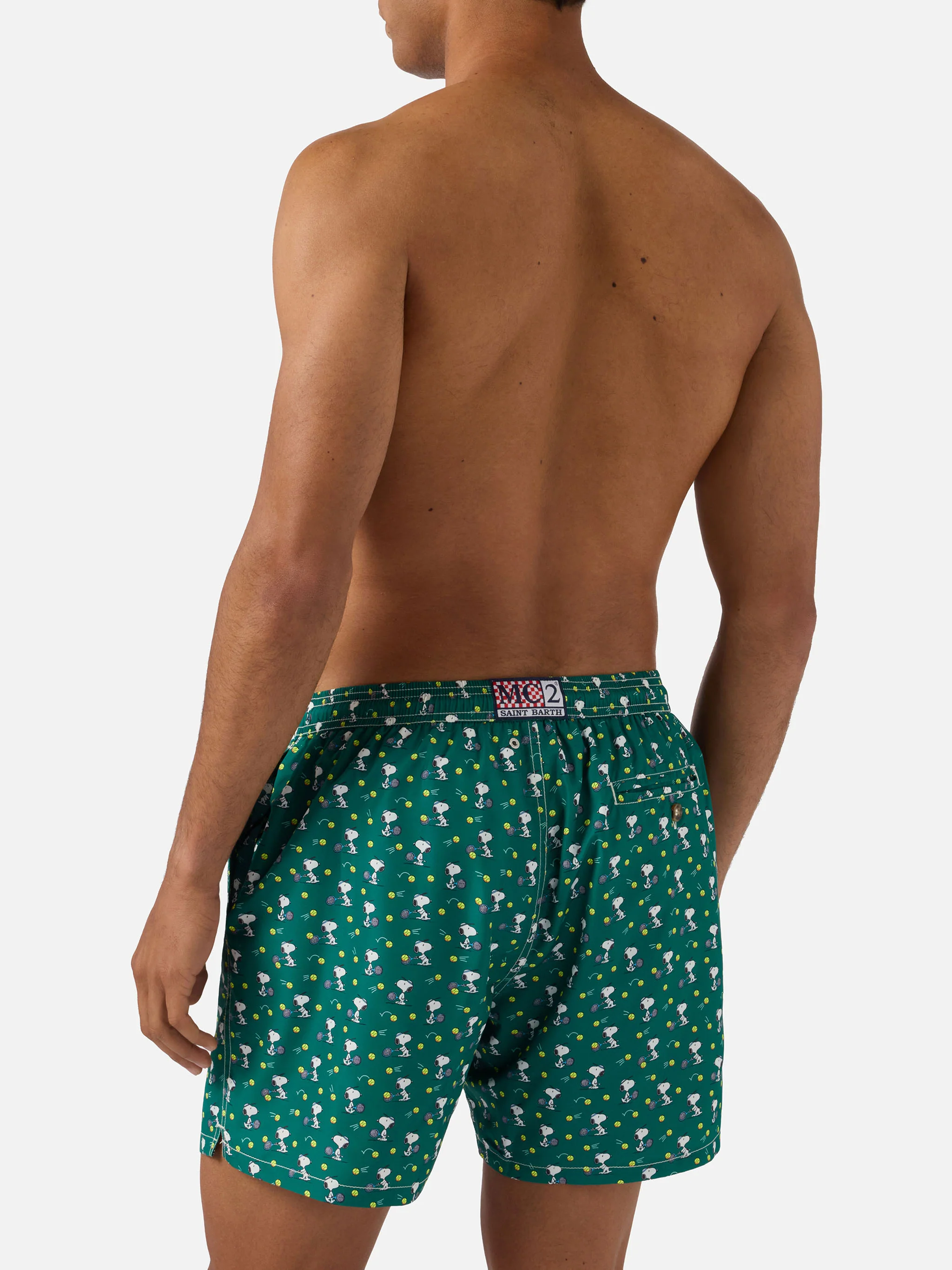 Green Lighting Micro swim shorts with Snoopy tennis print | Special Edition - Image 3