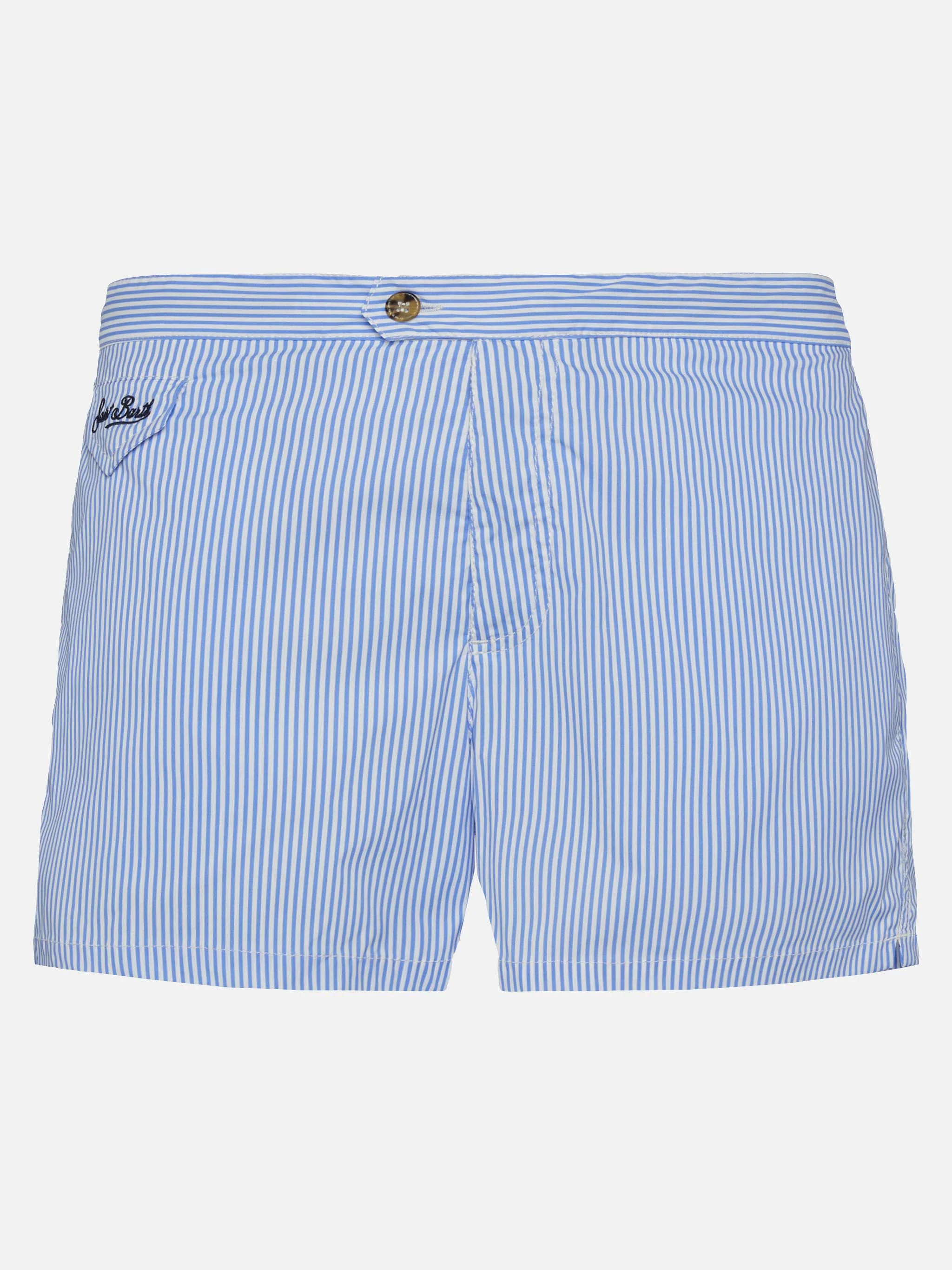 Harrys fitted cut swim shorts with striped print