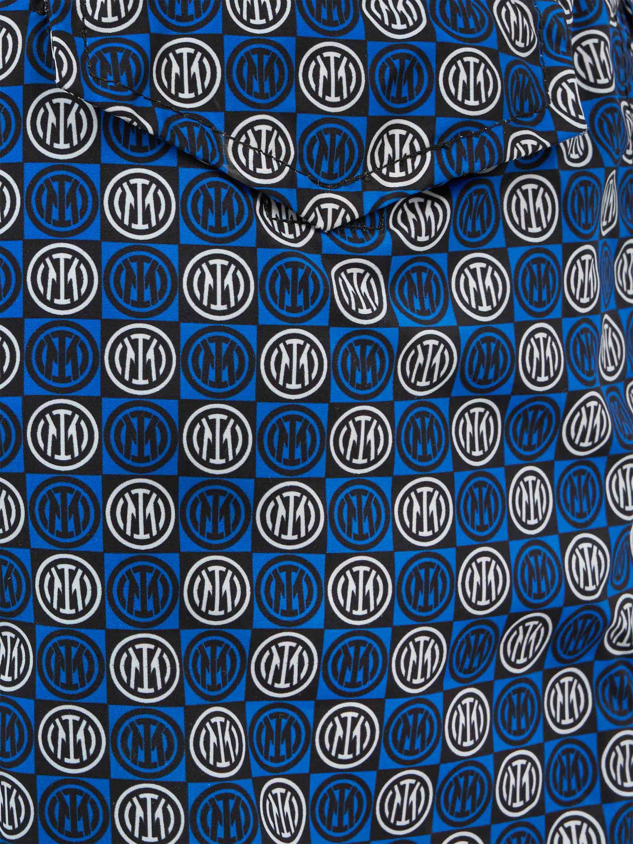 Jean Lighting lightweight fabric swim shorts with Inter logo print|INTER FC SPECIAL EDITION - Image 3