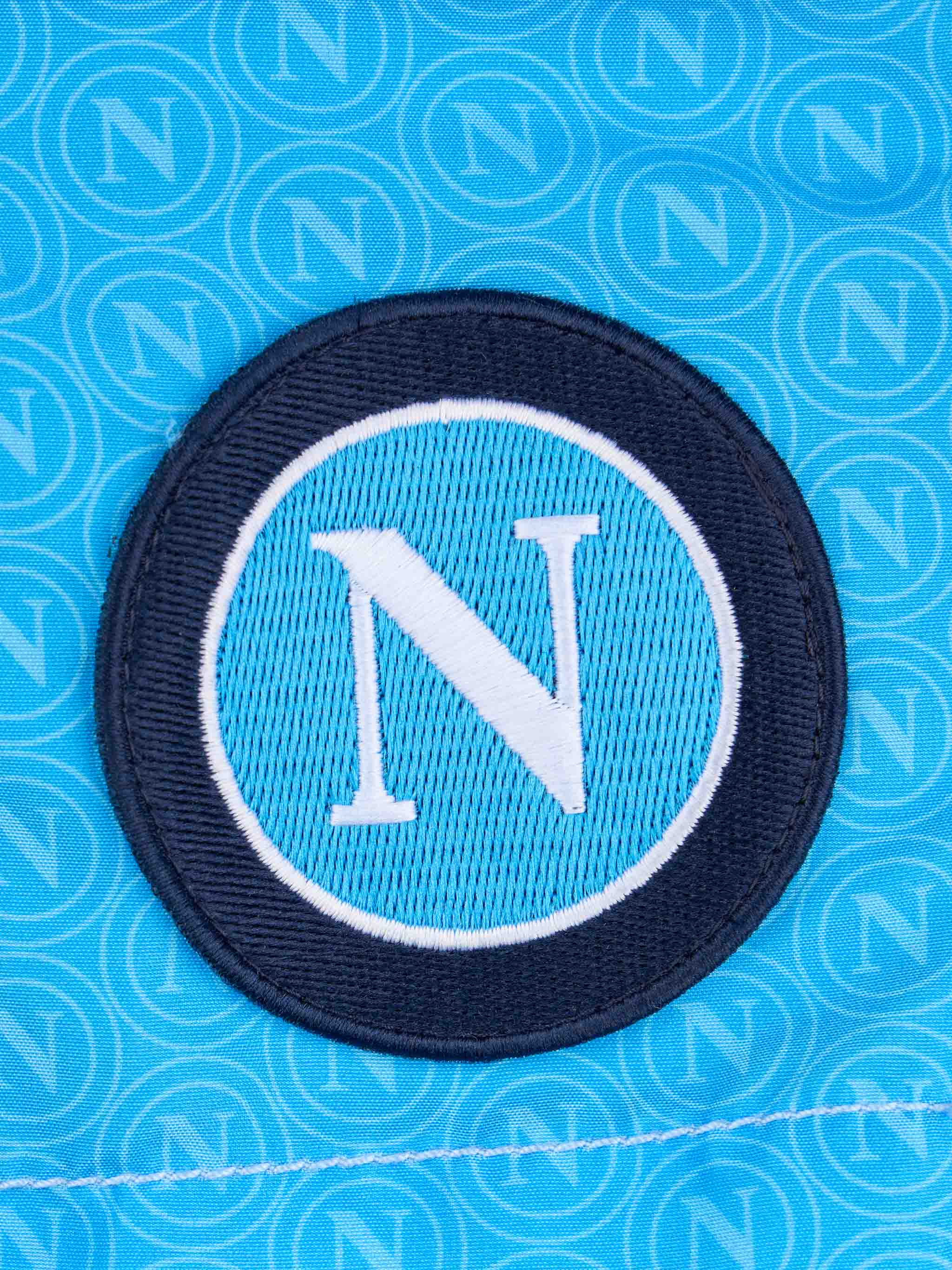 Jean mid-length swim shorts with Napoli print and patch | SSC NAPOLI SPECIAL EDITION - Image 3