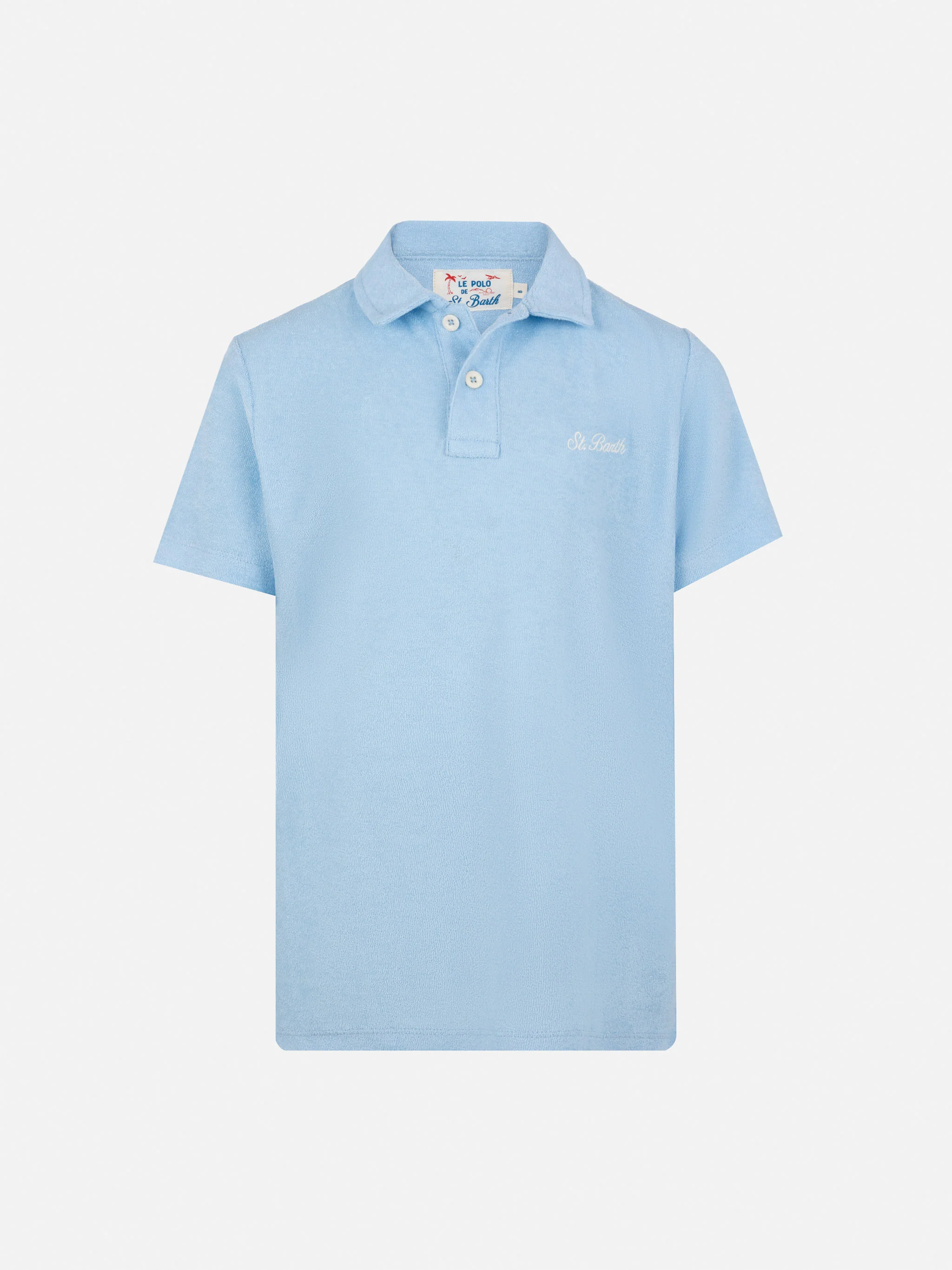 Jeremy Jr light blue terry polo shirt