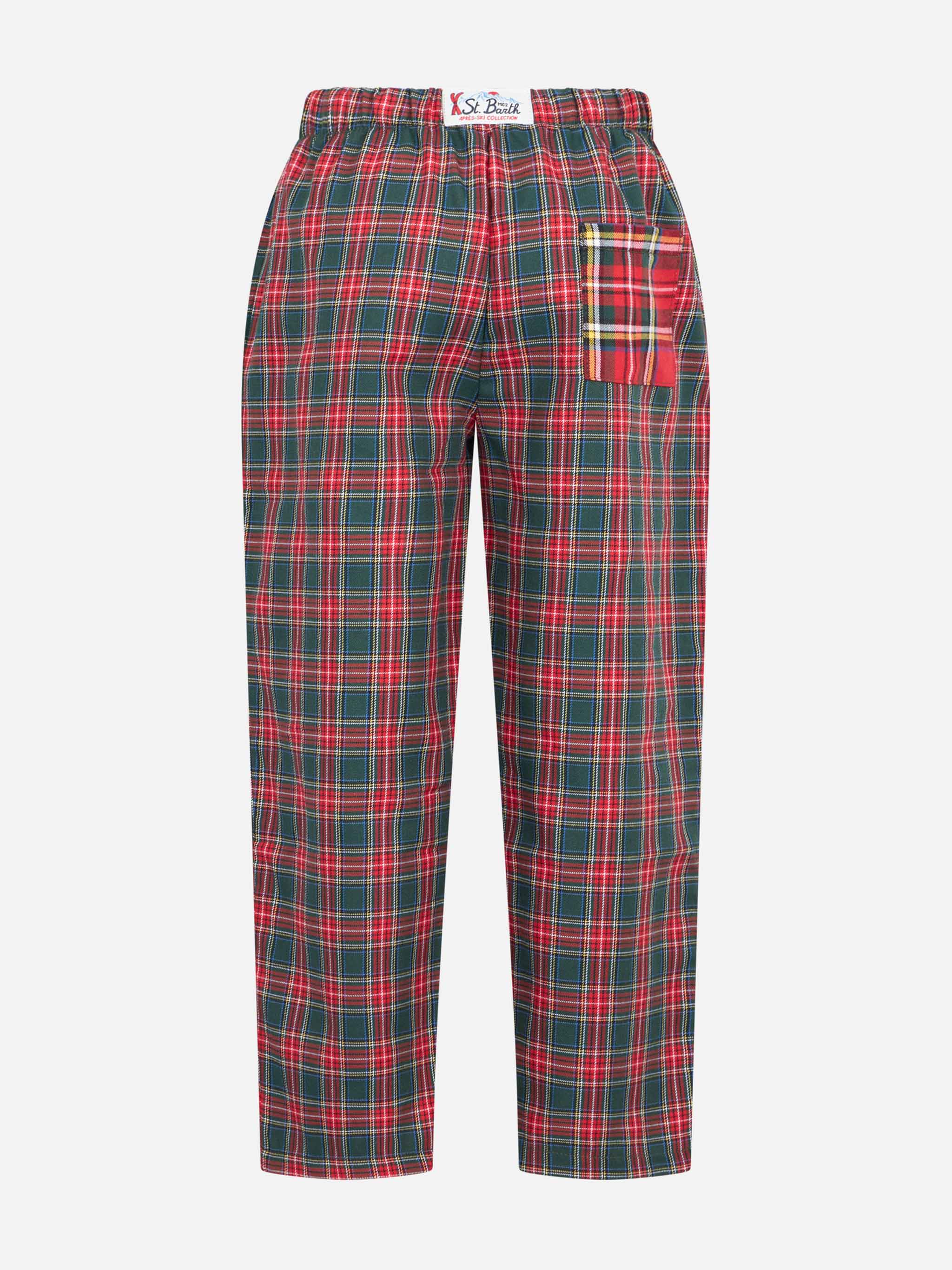 Kid pajama pants with tartan print - Image 2