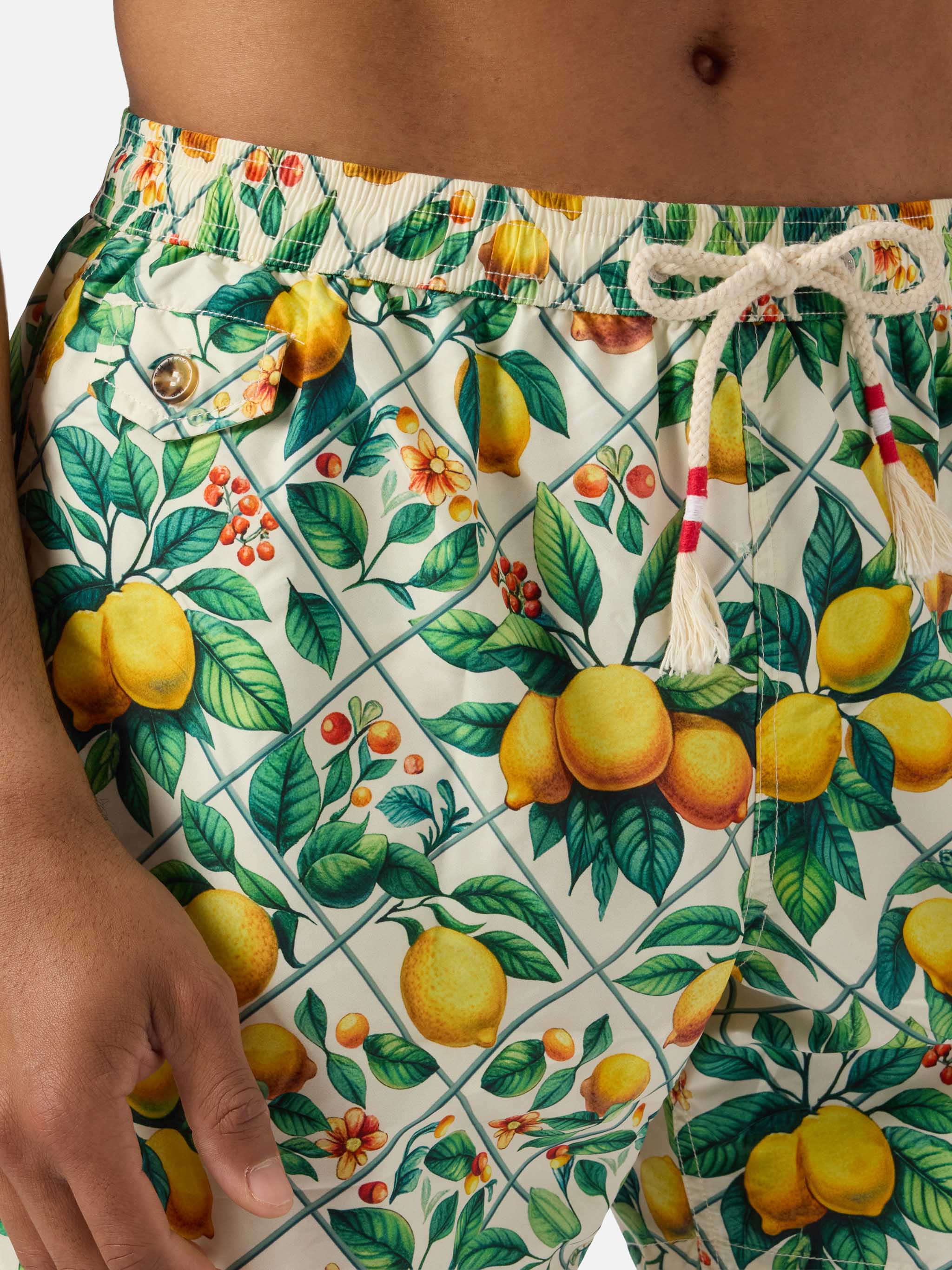 Lighting 70 swim shorts with lemon majolica print - Image 4