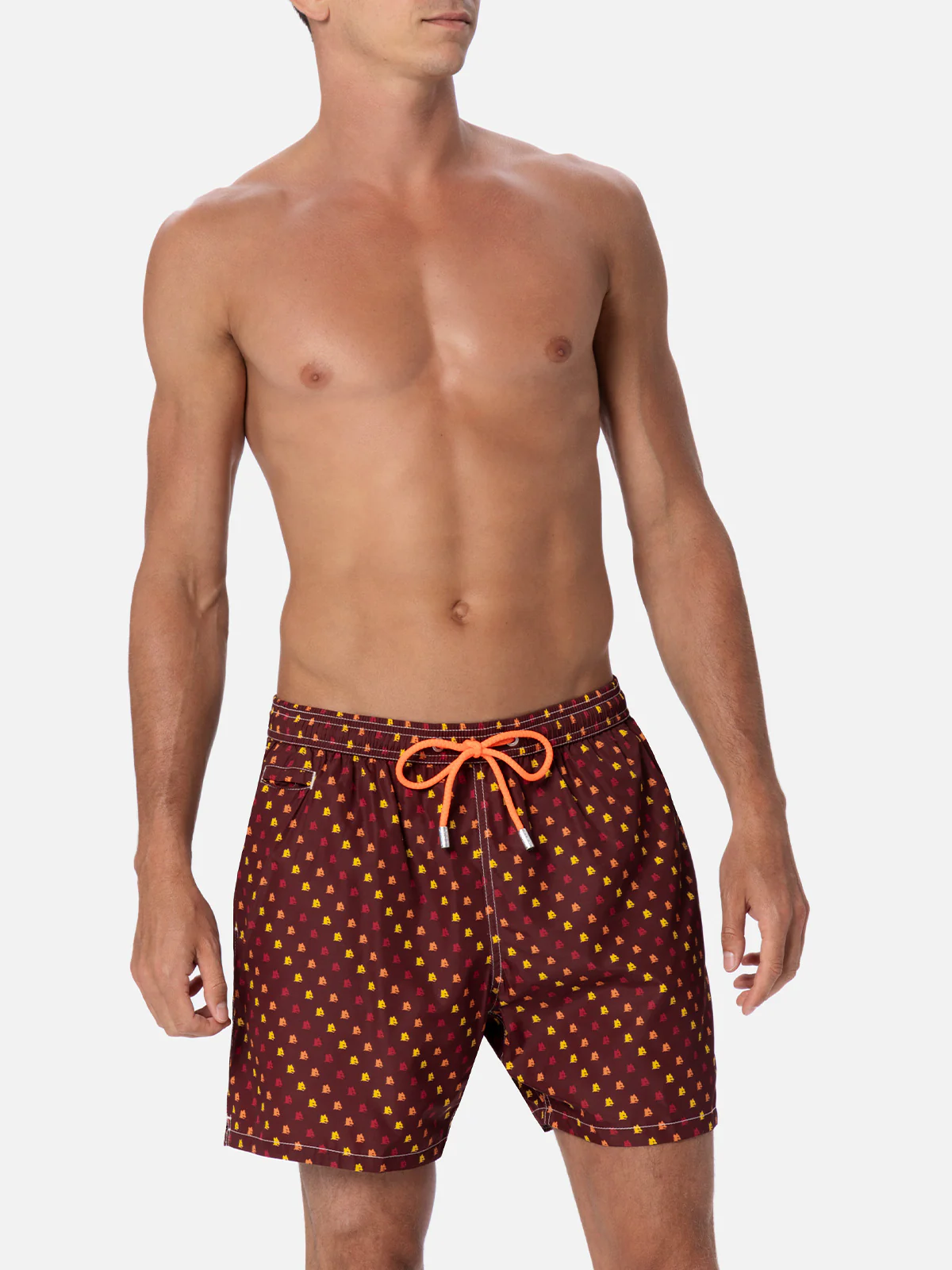 Lightweight fabric swim-shorts Lighting with Roma print | AS ROMA SPECIAL EDITION - Image 3