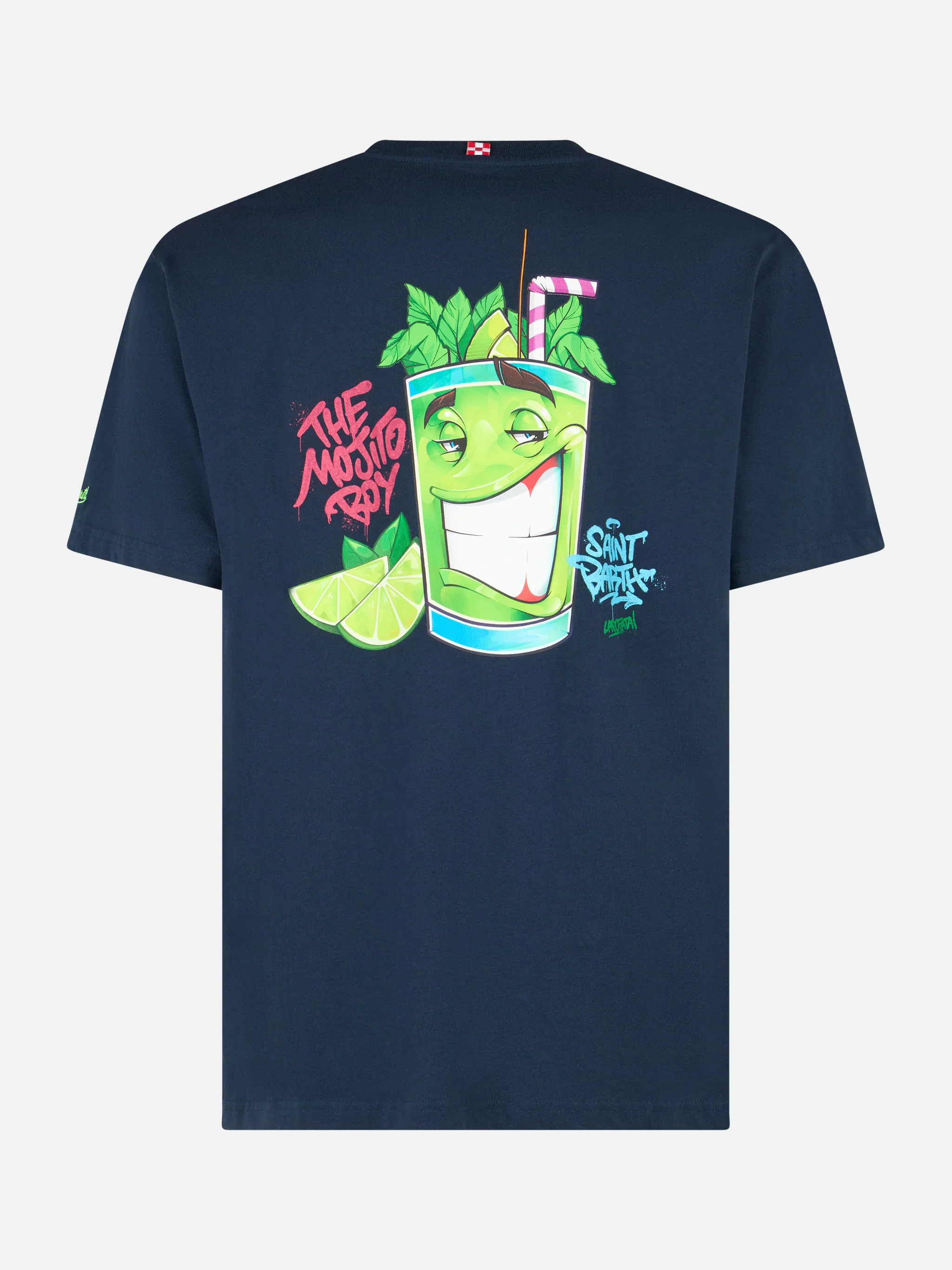 Cryptopuppets Mojito t-shirt with front and back print in blue | Special Edition