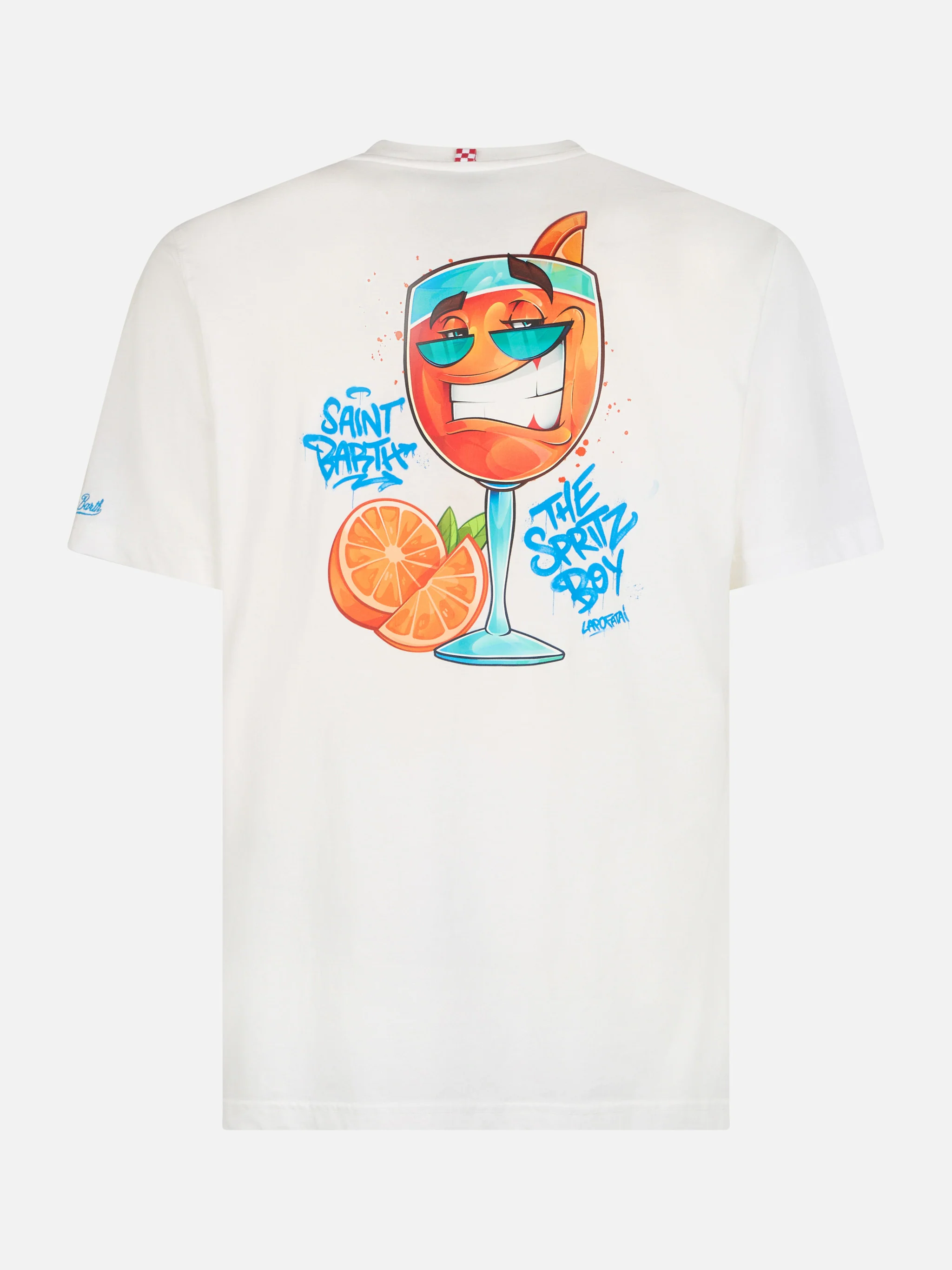 Cryptopuppets Spritz t-shirt with front and back print in white | Special Edition