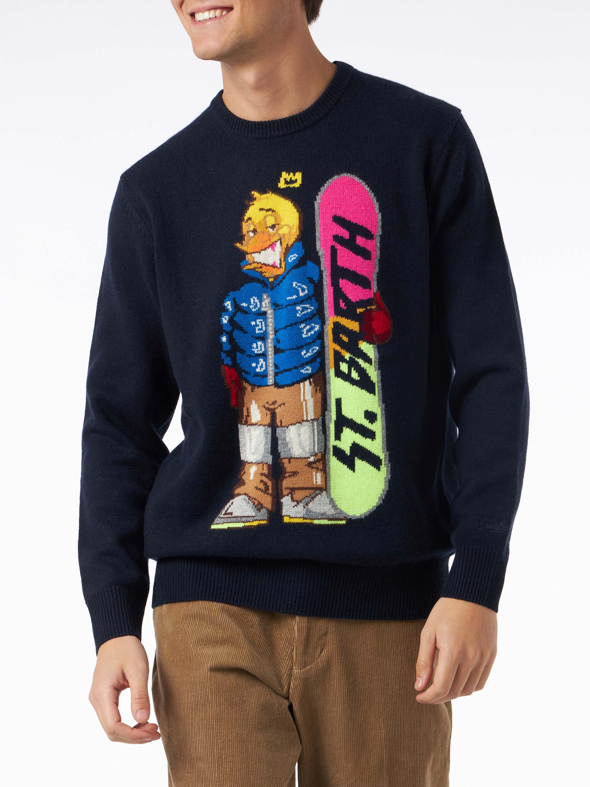 Heron blue Crypto Ducky snowboard sweater | Special Edition