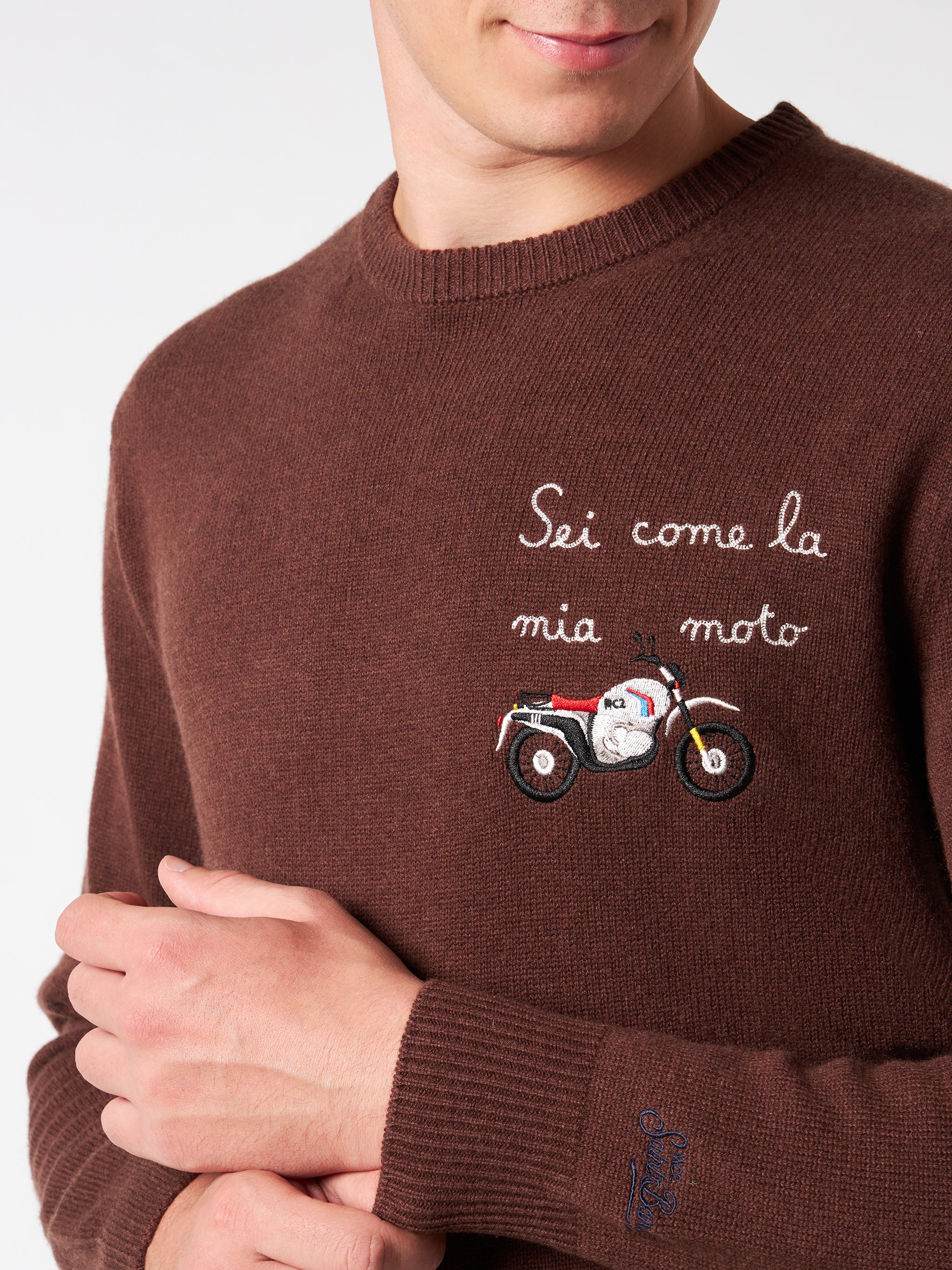 Heron brown Sei come la mia moto sweater