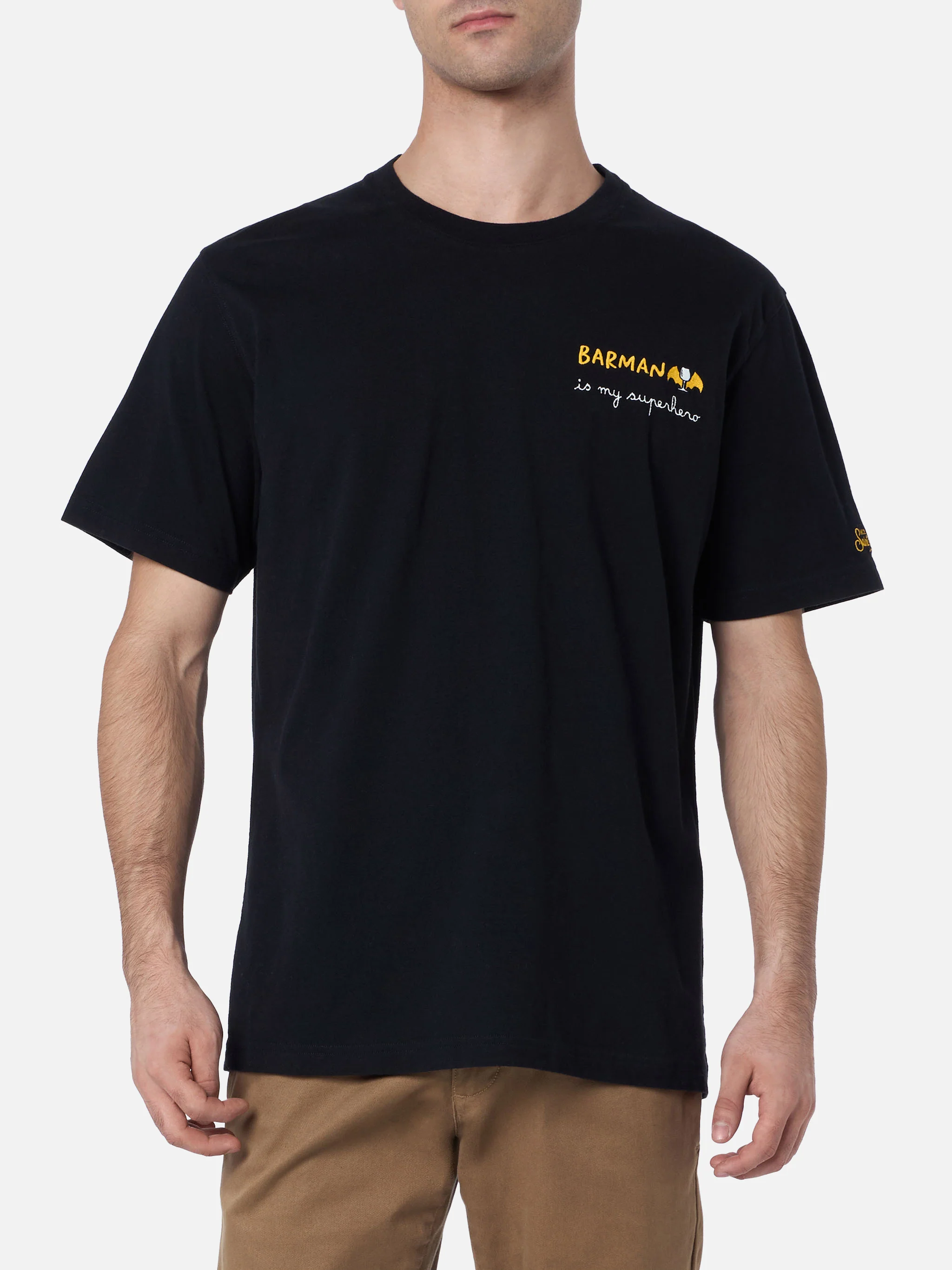 Arnott heavy cotton t-shirt with Barman embroidery - Image 2