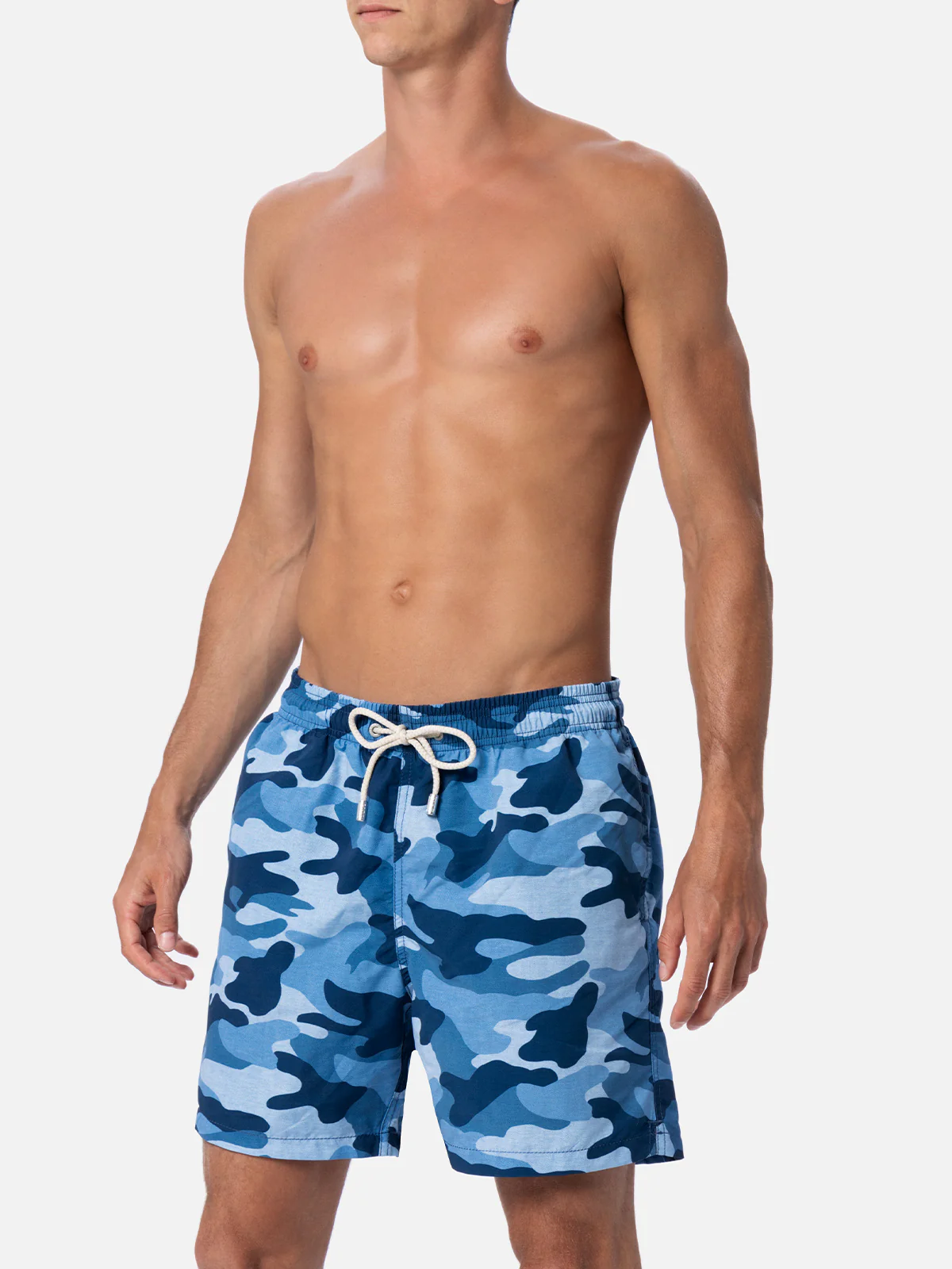 Gustavia swim shorts with denim camouflage pattern - Image 3