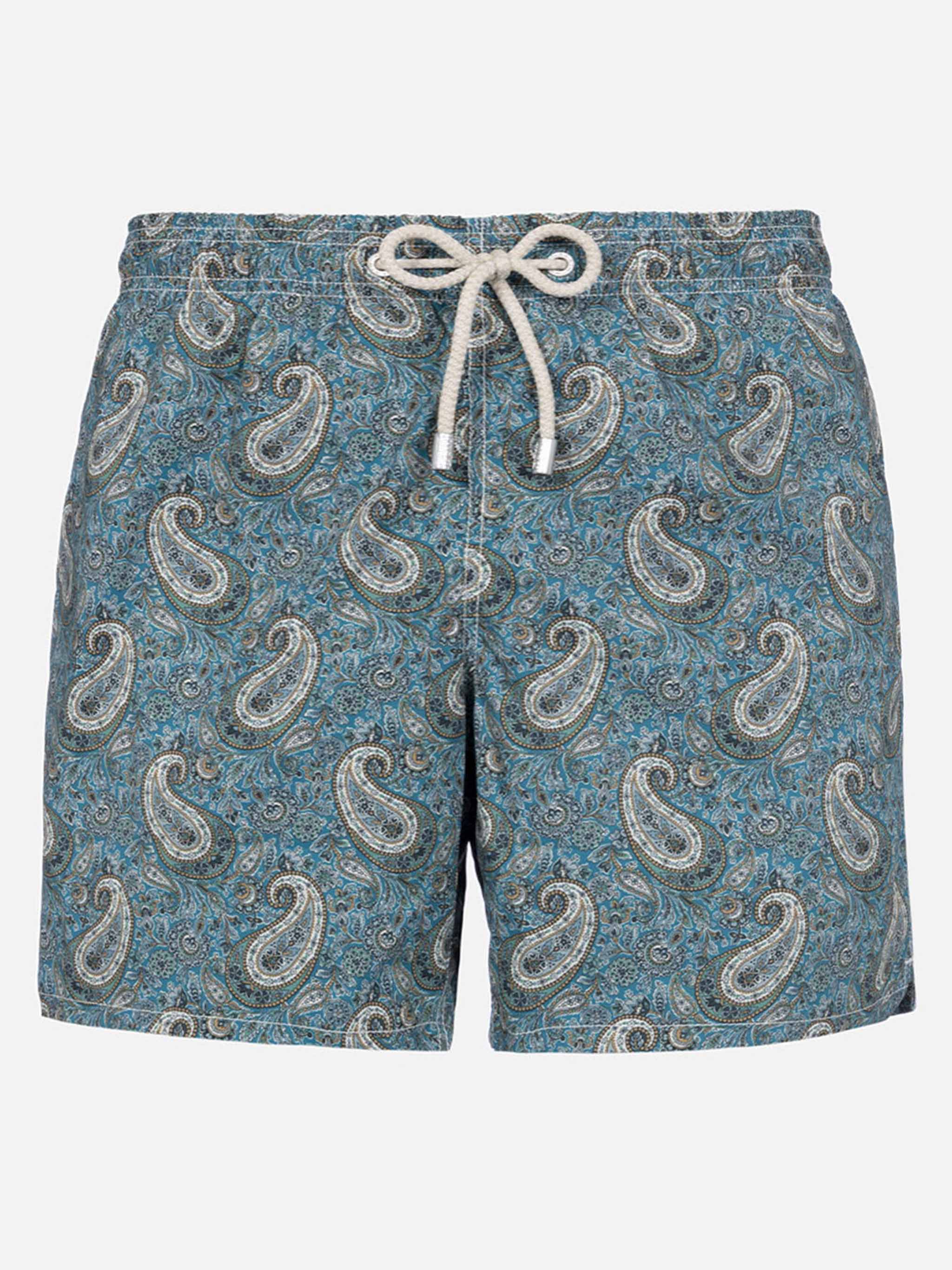 Gustavia swim shorts with cashmere print | Made with Liberty Fabric