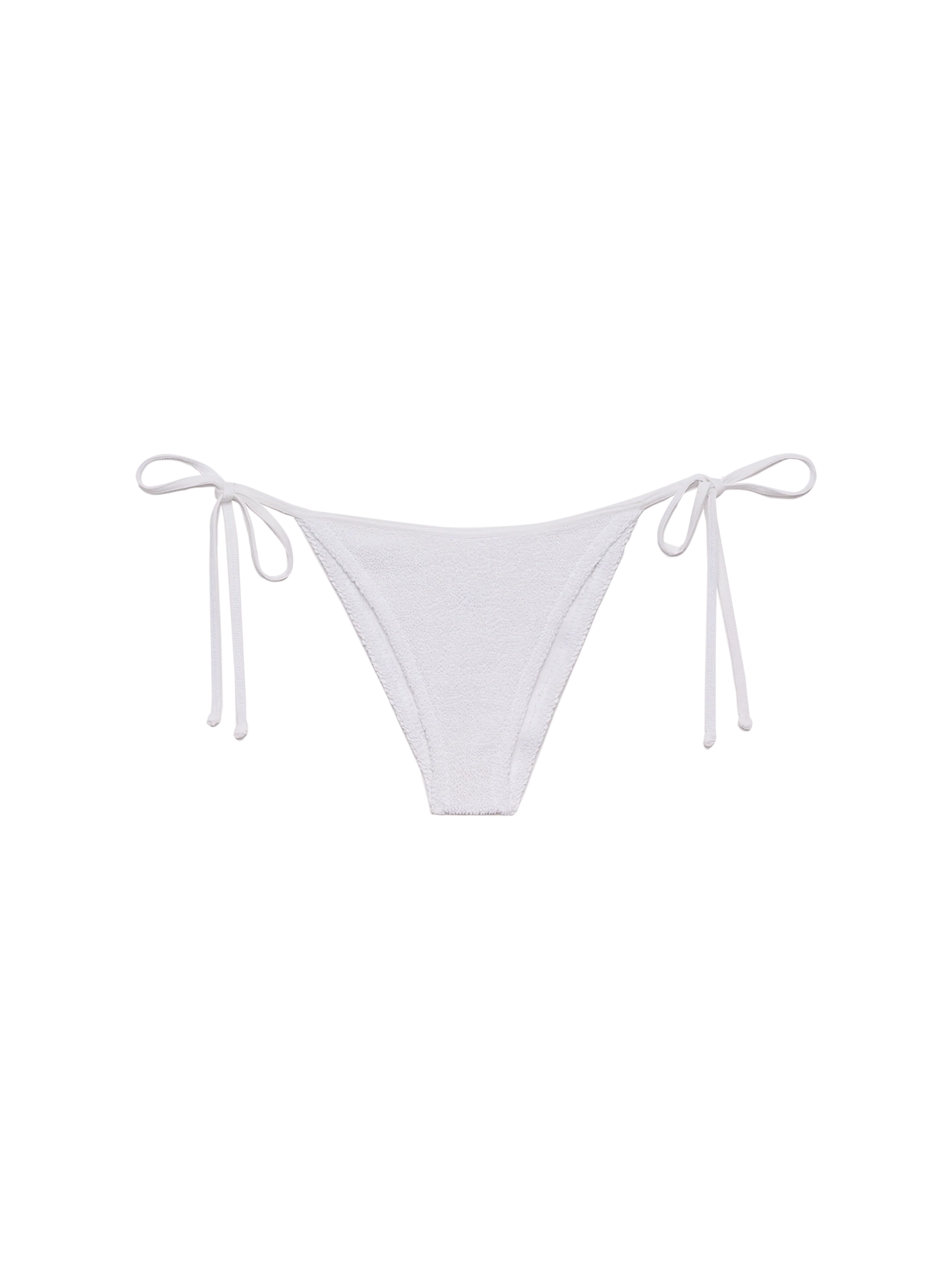 Marielle white crinkle classic swim briefs