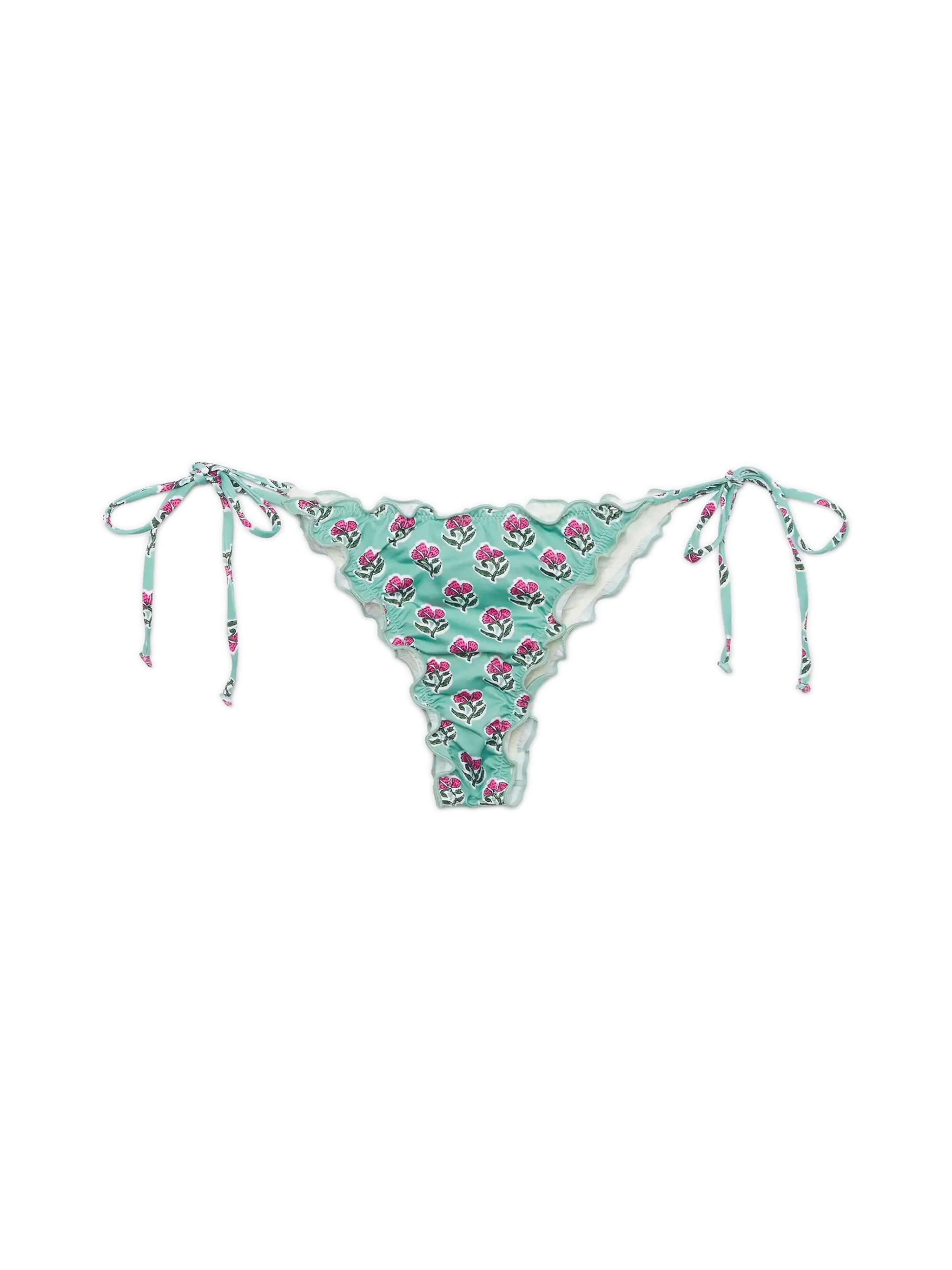 Miami cheeky swim briefs with floral print