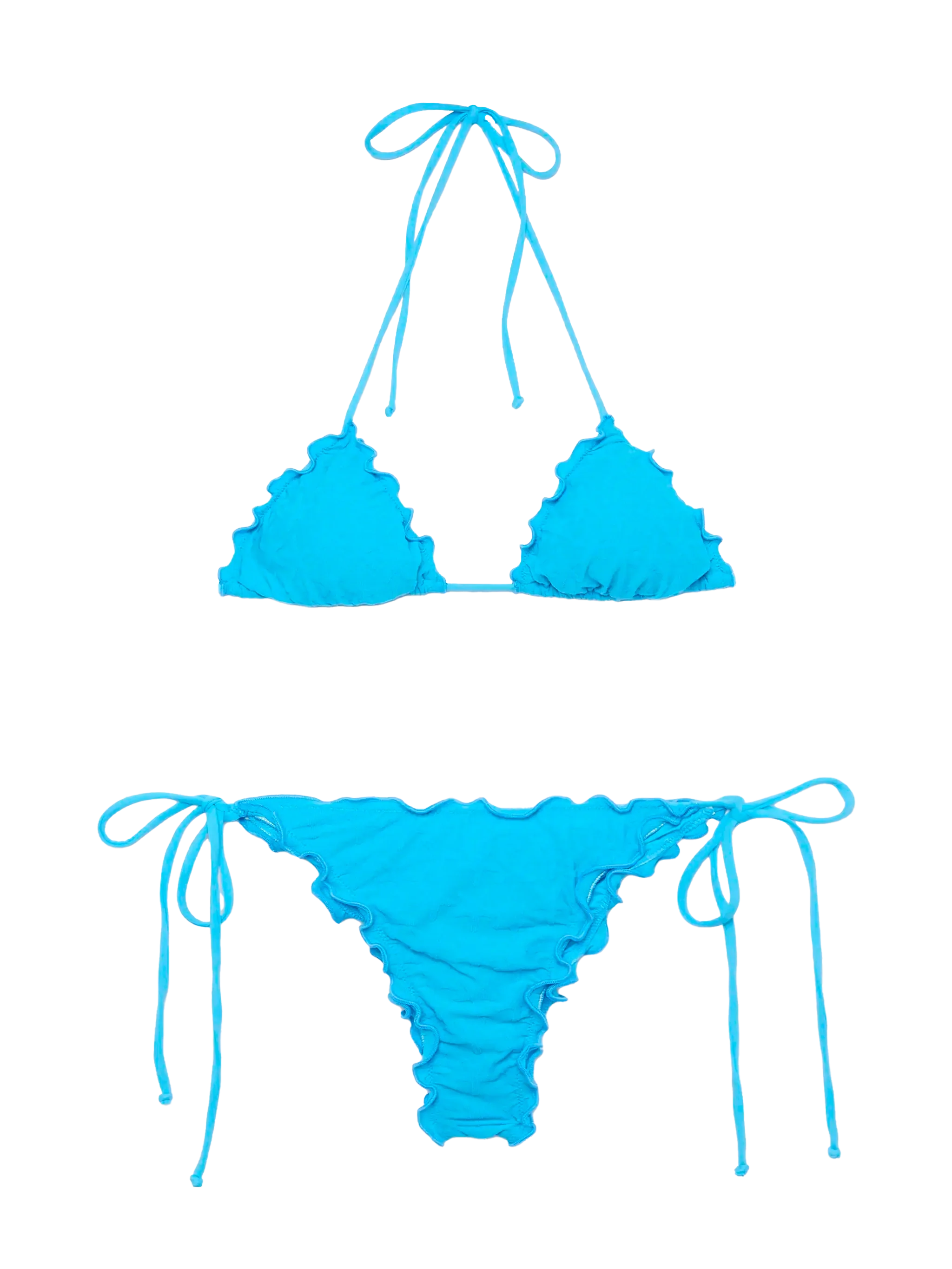 Classic traingle bikini Sagittarius Miami with starfish embossed pattern