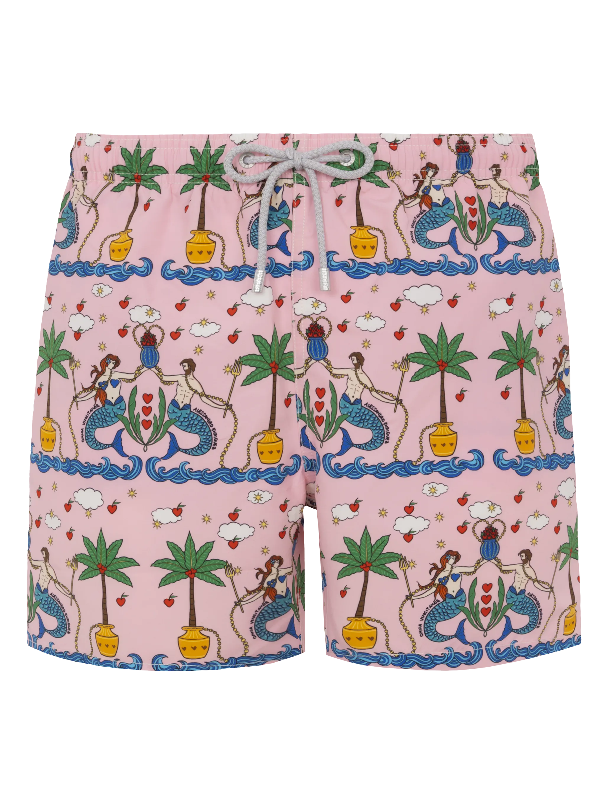 Mid-length Gustavia swim-shorts with mermaid print | ALESSANDRO ENRIQUEZ SPECIAL EDITION