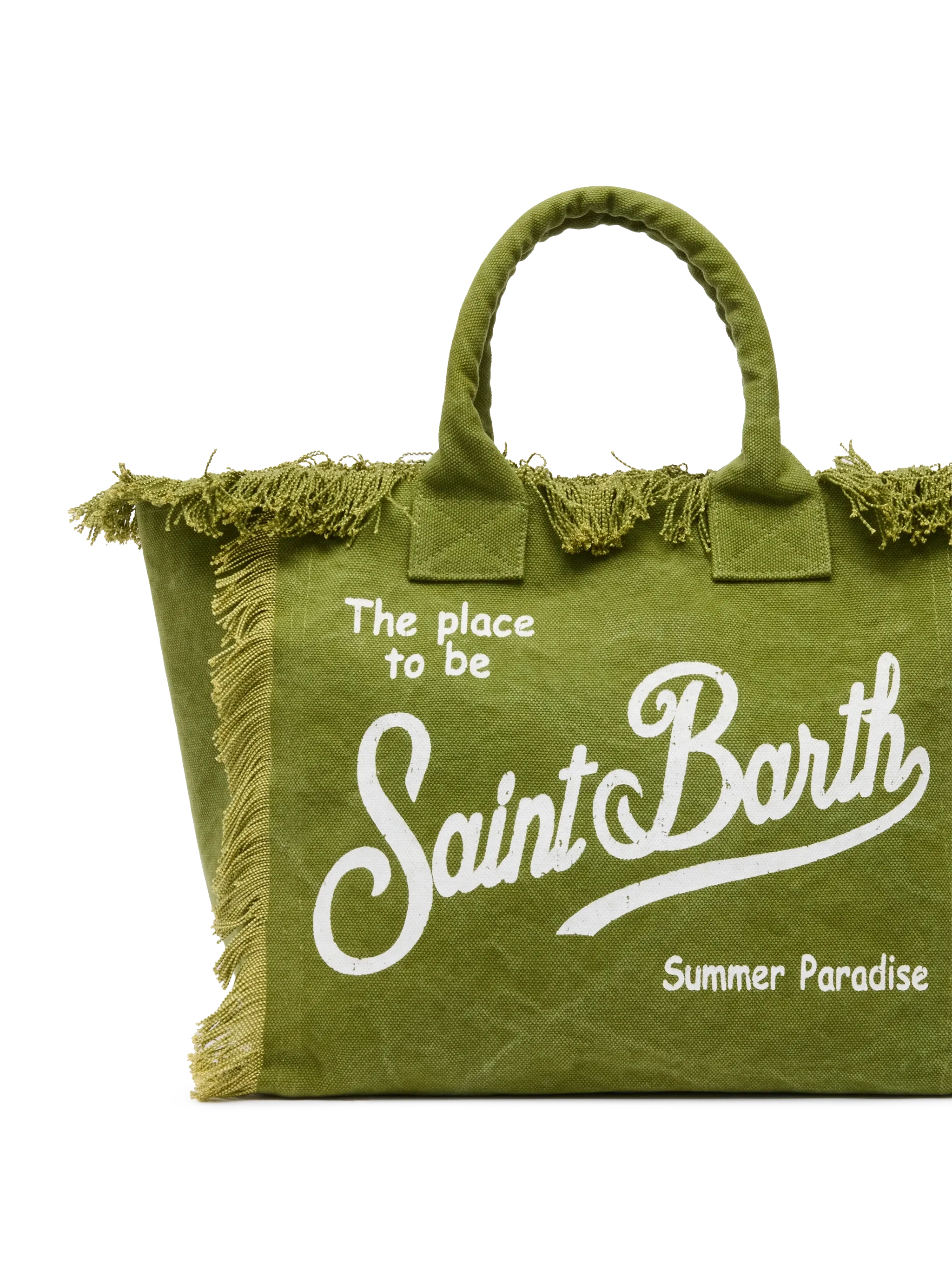 Military green cotton canvas Vanity tote bag - Image 3