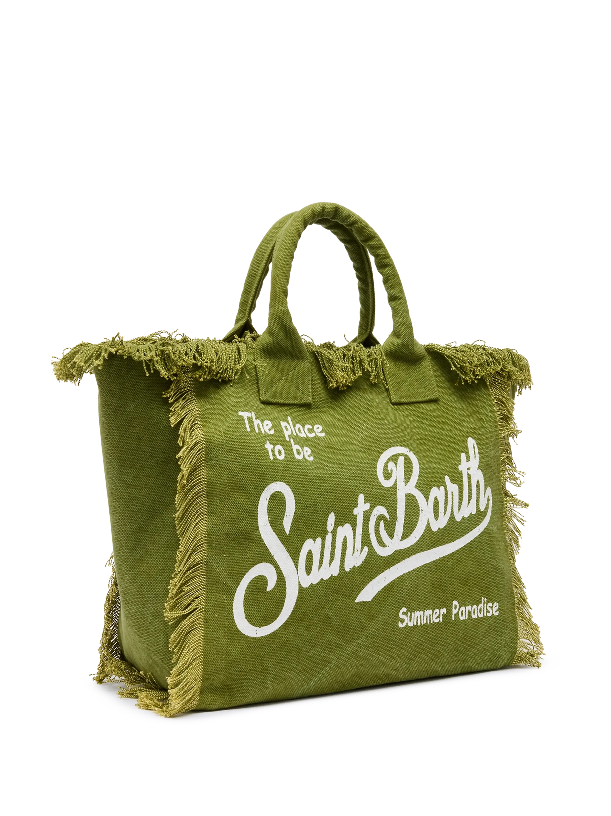 Military green cotton canvas Vanity tote bag - Image 4