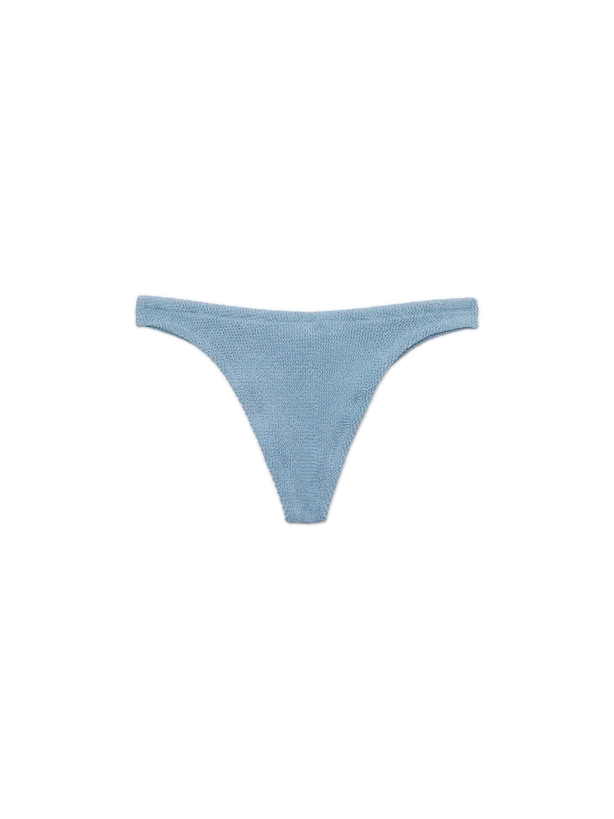 Naomi avio blue lurex crinkle cheeky swim briefs