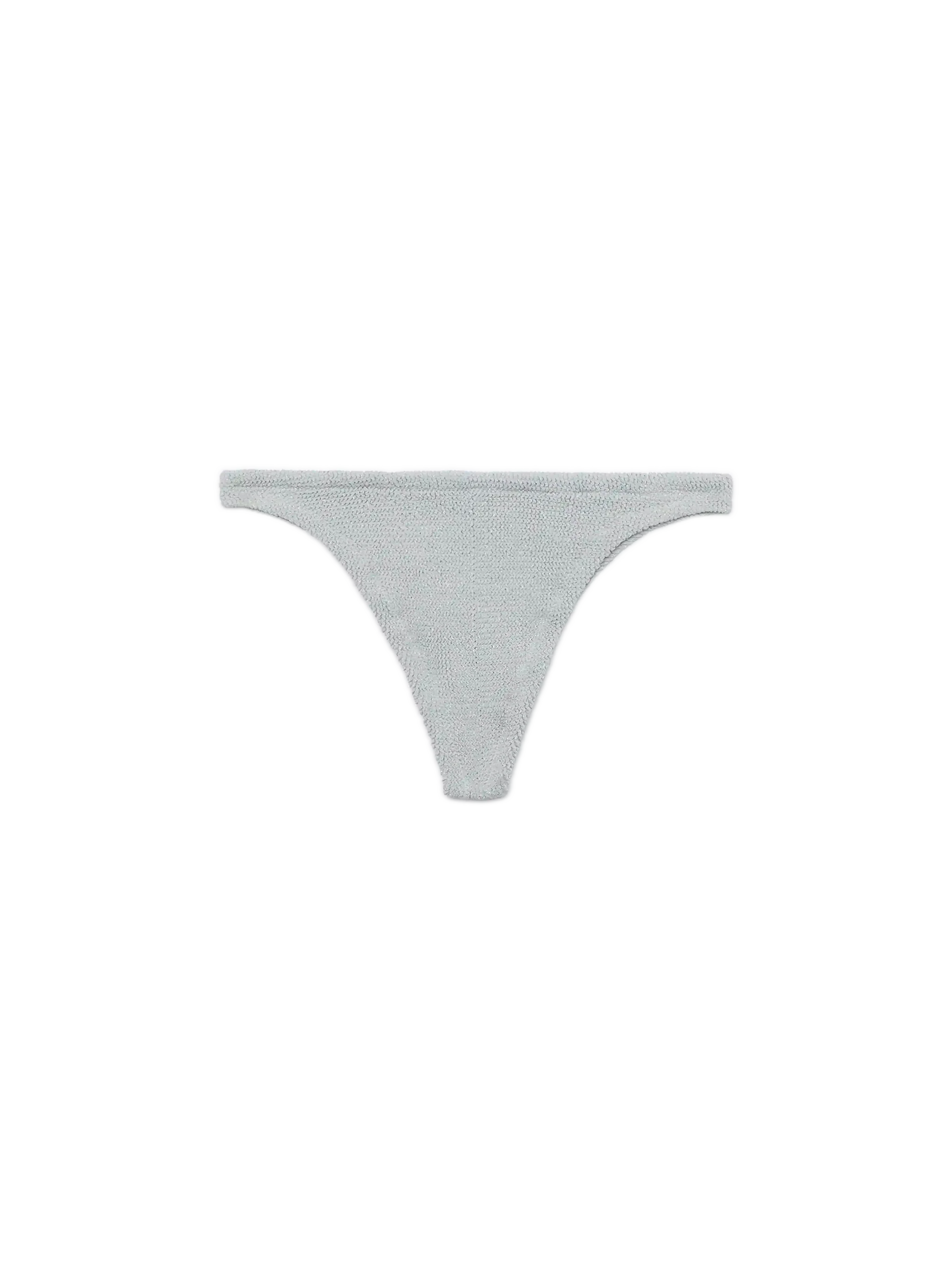 Naomi silver lurex crinkle cheeky swim briefs