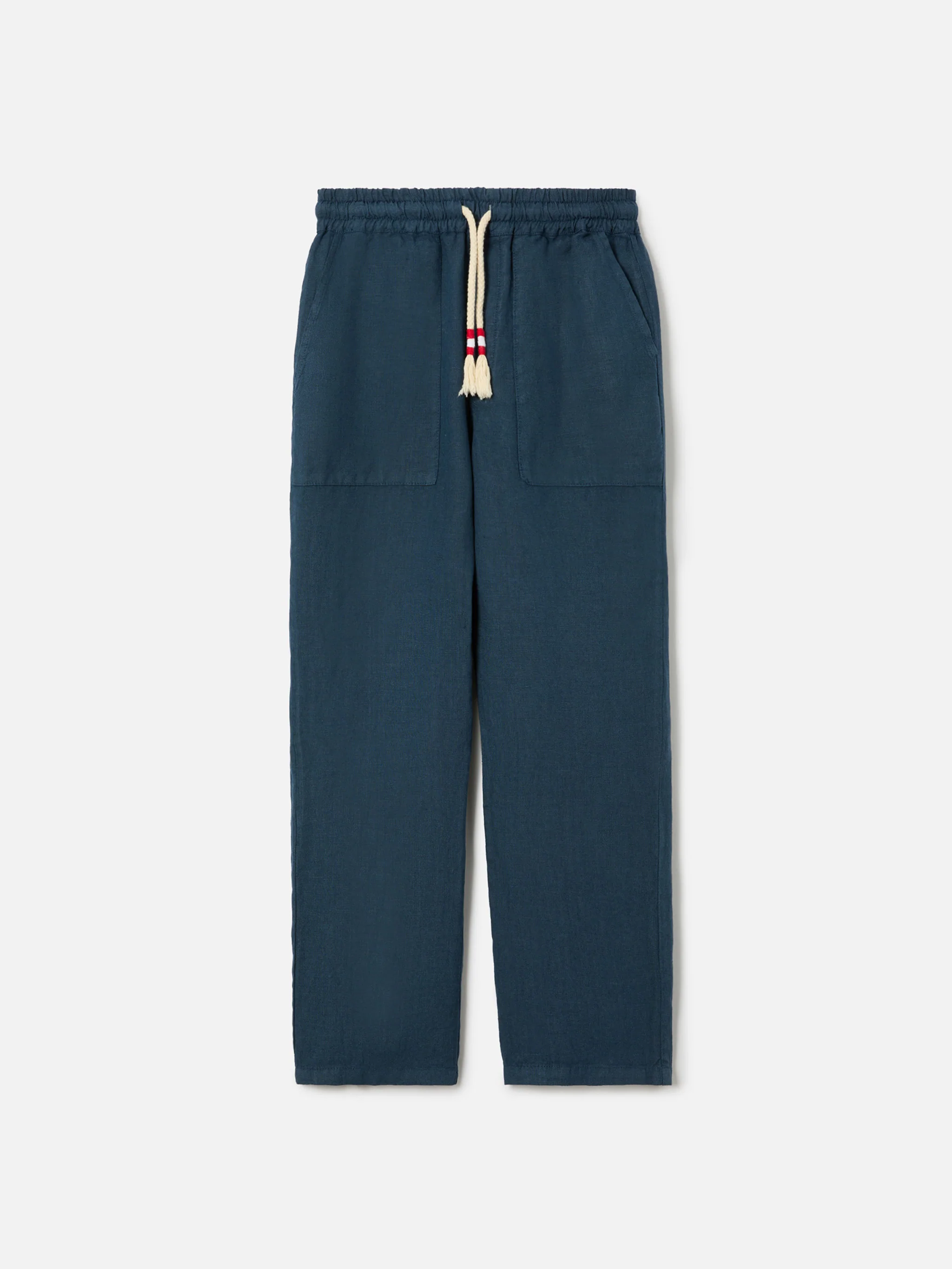 Navy blue Calais Jr pants in linen