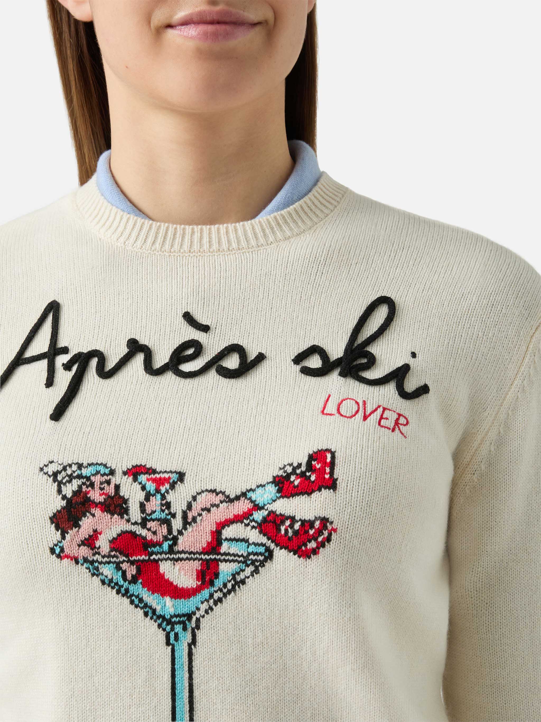 New Queen crewneck with Apres ski embroidery and jacquard - Image 2