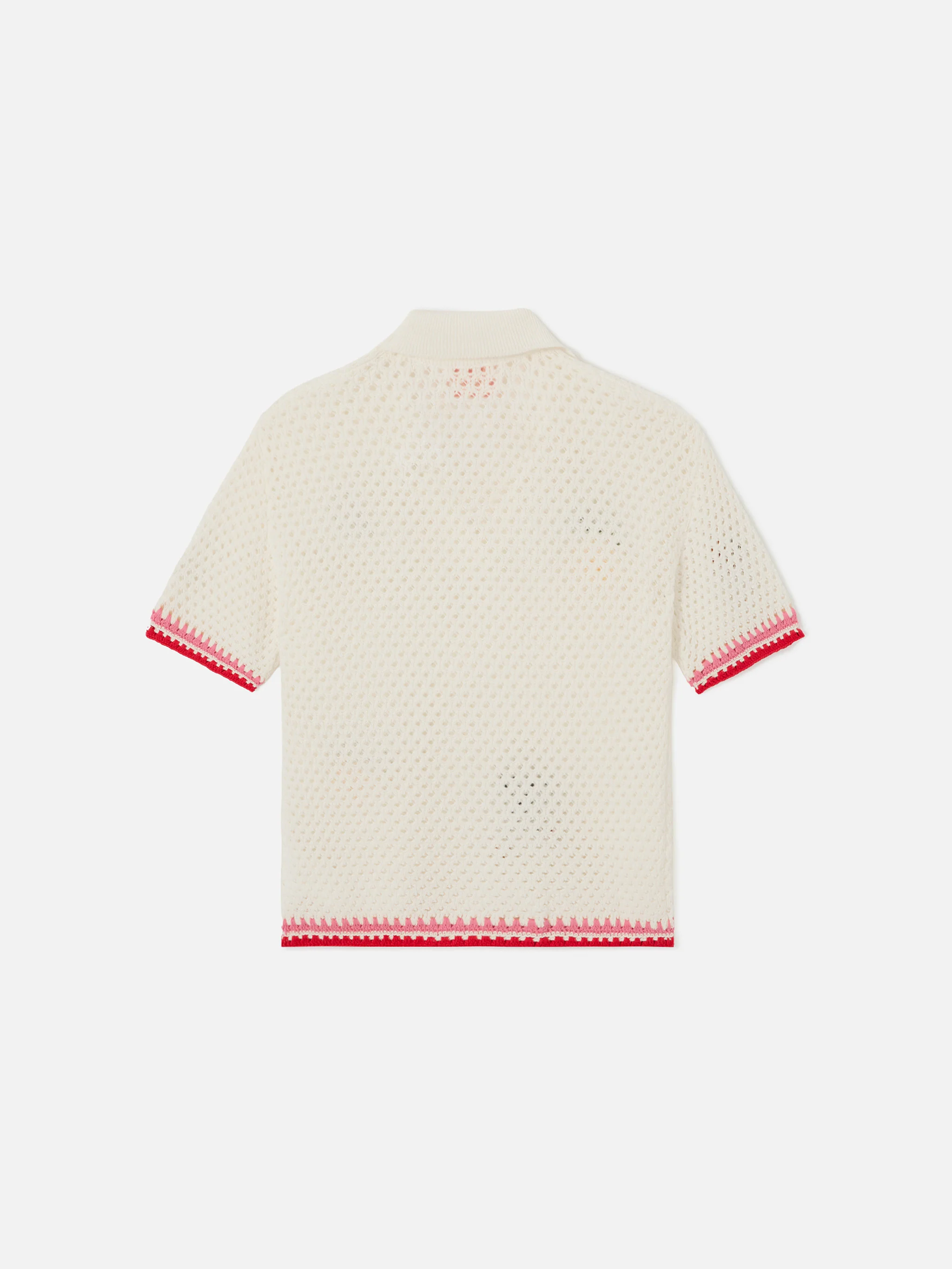 Pixie Jr Polo in white cotton blend with embroidered patches - Image 4